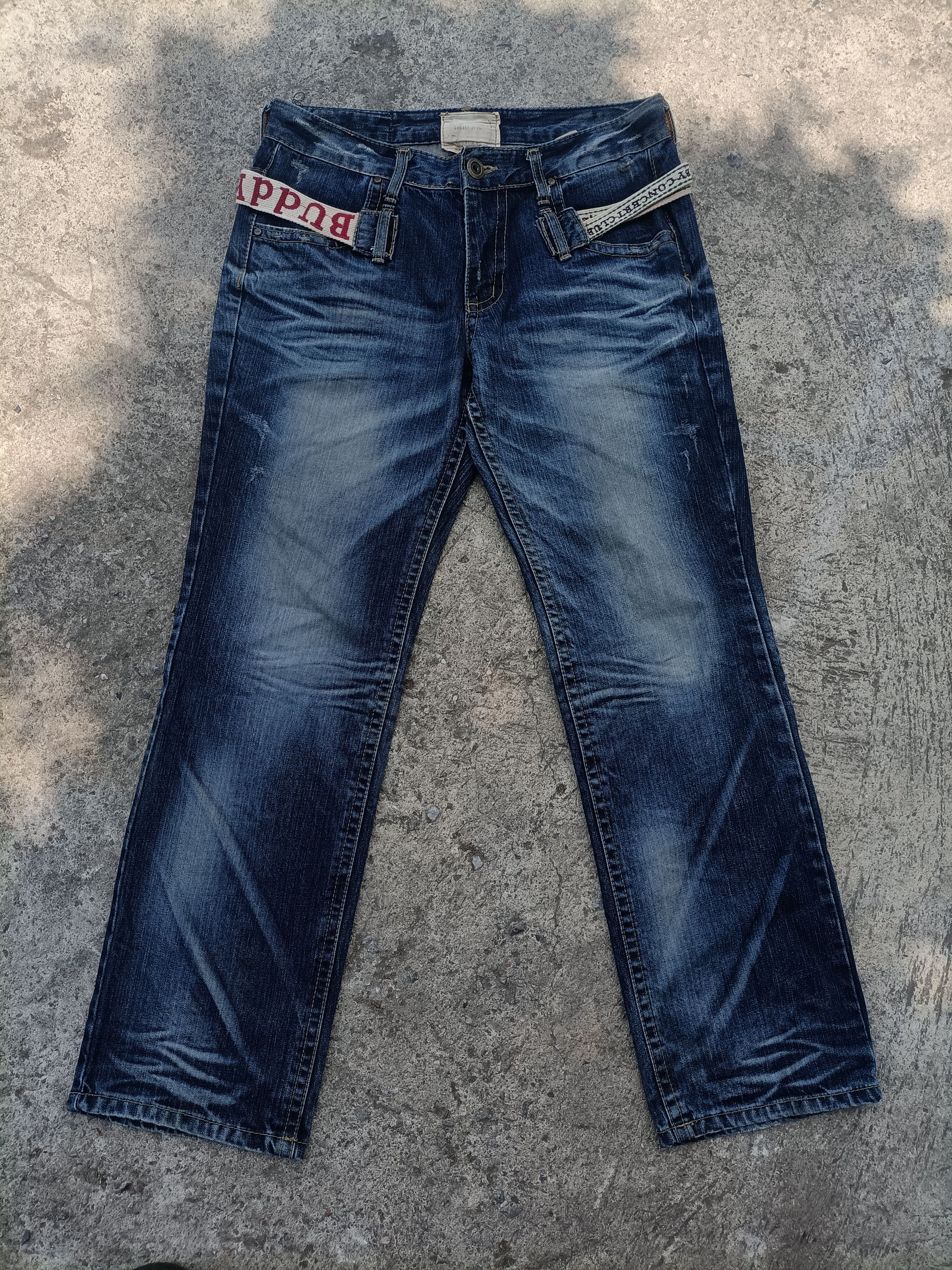 Japanese Brand Lolita Jeans Distressed Denim Pants by Yoshitomo Nara Blue Size US 34 / EU 50 - 3 Thumbnail