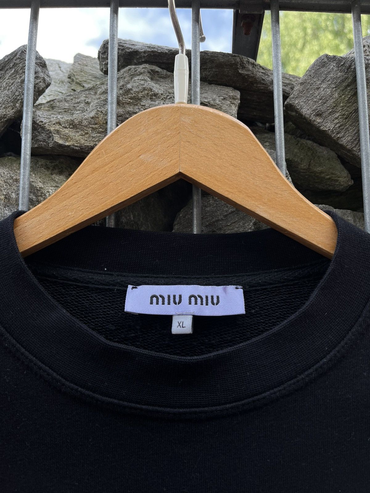 Miu Miu Miu Miu Big Logo Sweatshirt Y2K Luxury Rare Sweater Baggy Size US XL / EU 56 / 4 - 3 Thumbnail
