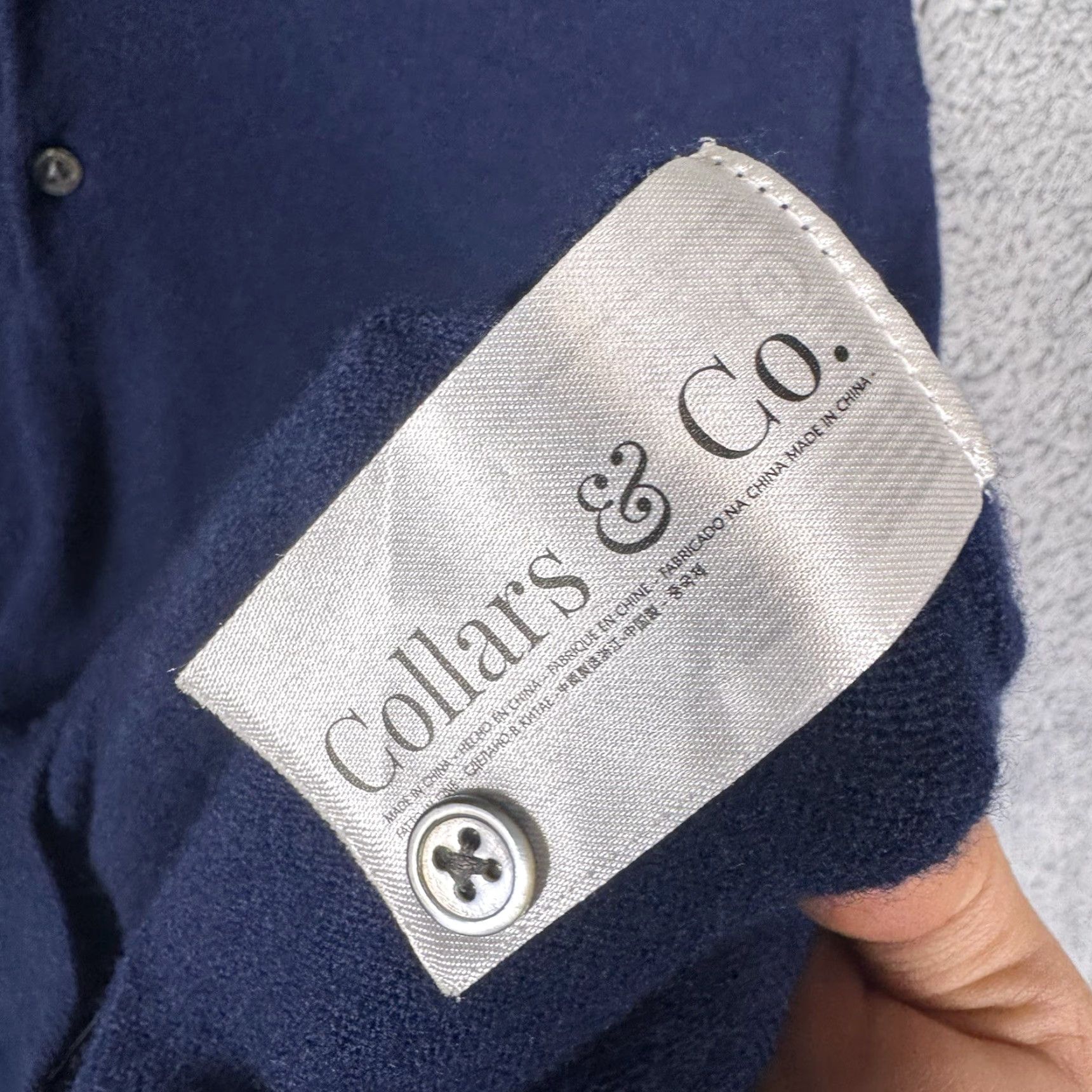 CO Collars & Co Sweater Mens XL 100% Australian Merino Wool Collared Pullover Knit Blue Wool Knit Pullover Classic Mens XL Size US XL / EU 56 / 4 - 6 Thumbnail