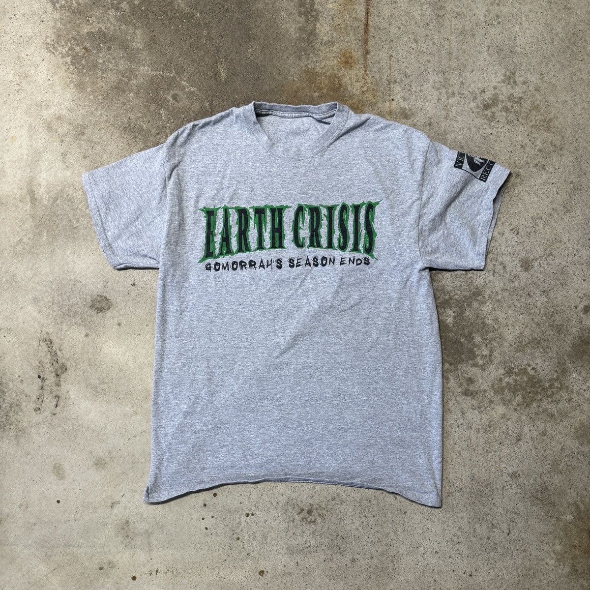 image of Band Tees x Vintage Earth Crisis Gomorrah's Season Hardcore Band Tee L in Grey, Men's (Size Large)
