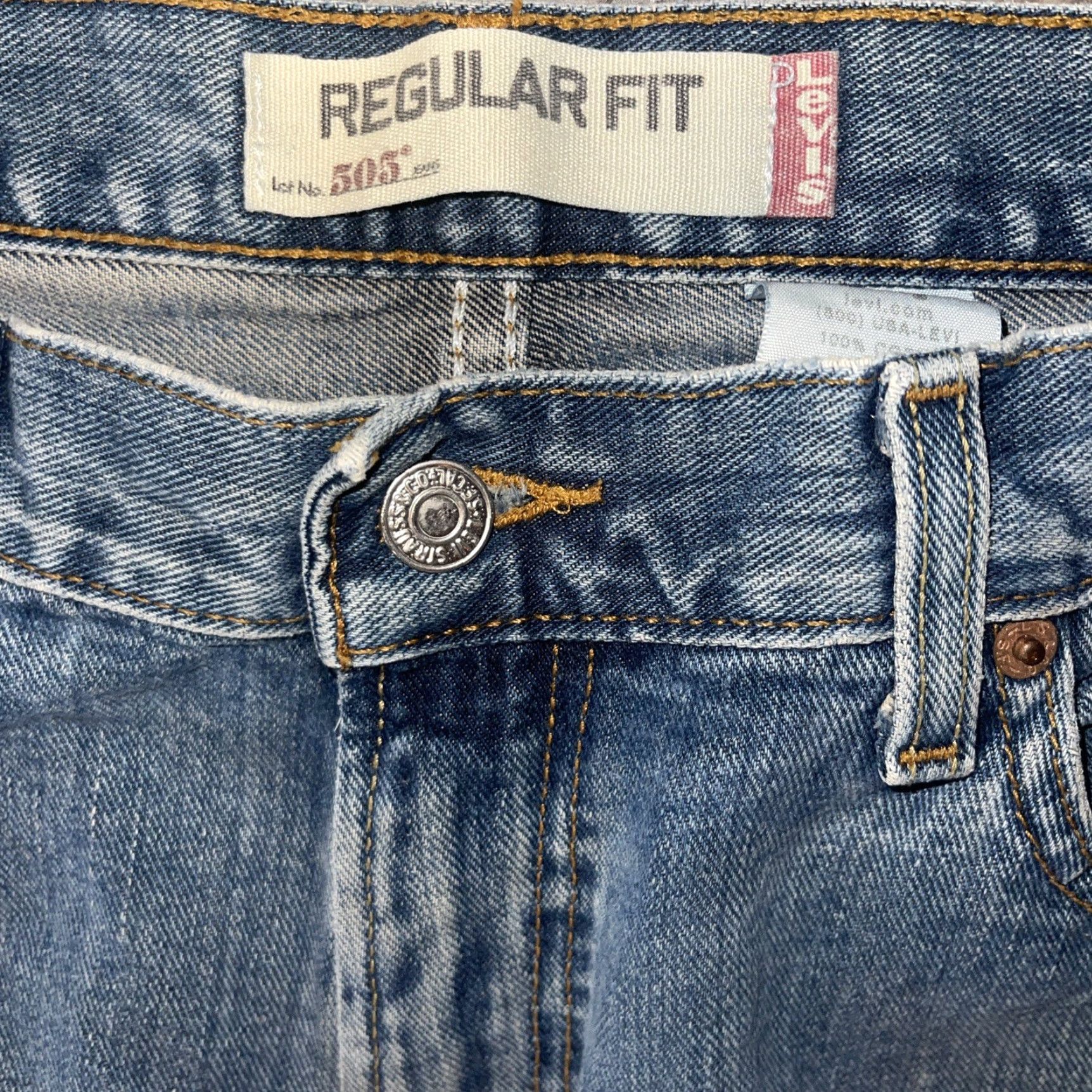 Levi's VINTAGE Levi's 505 Levi's Jeans Regular Fit 36x32 Blue Denim Mens Straight 5-Pocket Size US 36 / EU 52 - 5 Thumbnail