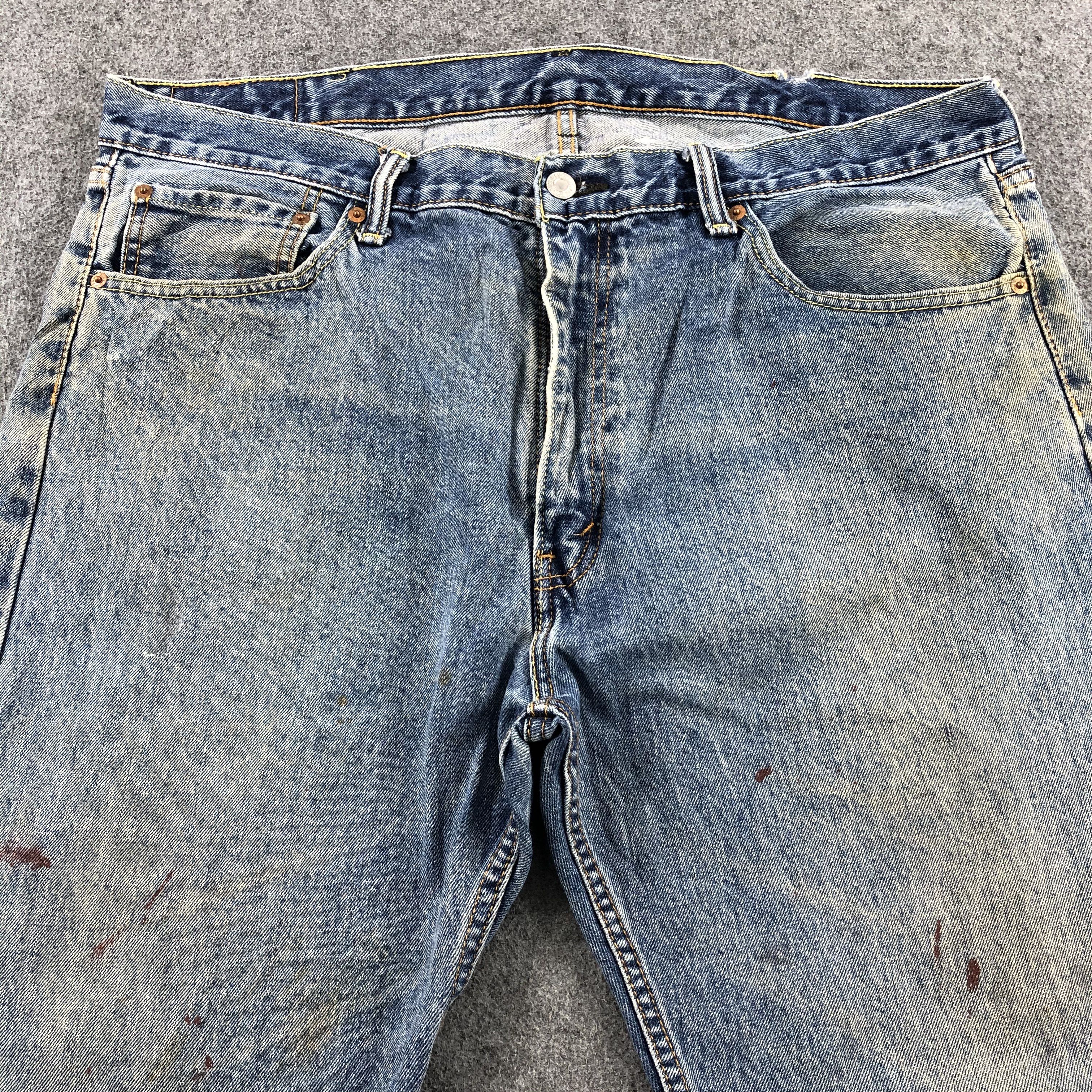 Levi's × Vintage Vintage Blue Wash Levis 505 Jeans-JM1757 Size US 43 - 3 Thumbnail
