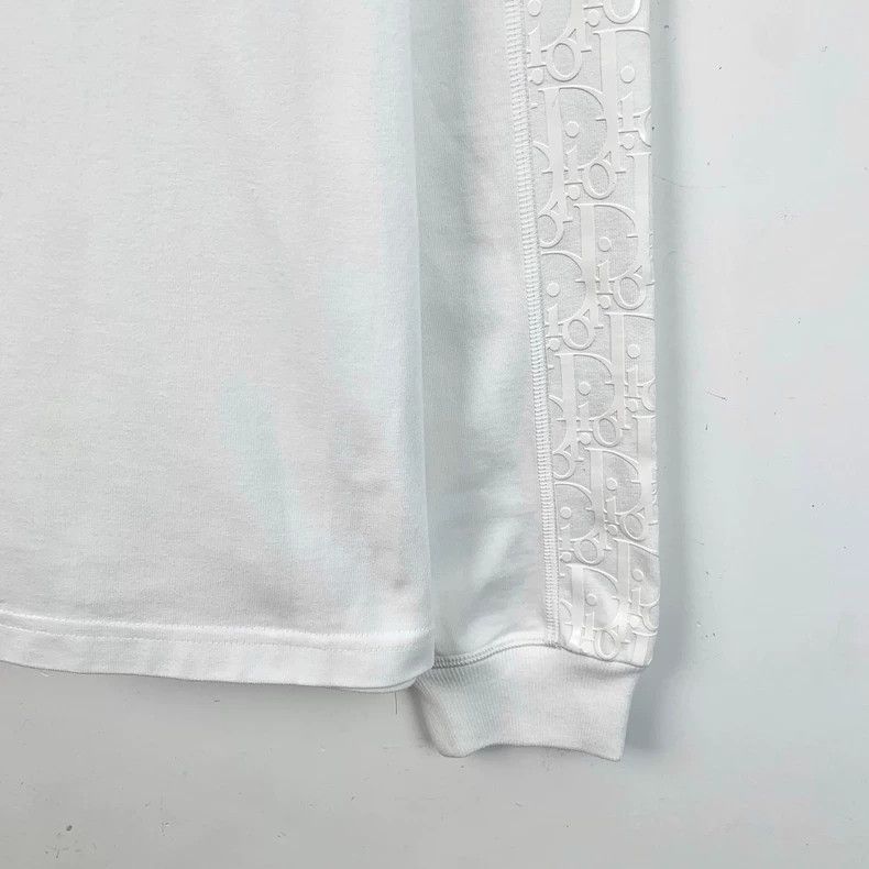 Dior Dior White side logo printed cotton round-neck long-sleeved Size US L / EU 52-54 / 3 - 4 Thumbnail
