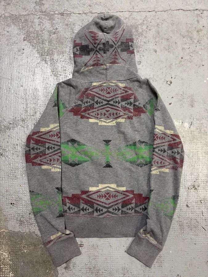 Polo Ralph Lauren 2010s Ralph Lauren Grey Native Zip-up Hoodie Size S / US 4 / IT 40 - 6 Thumbnail