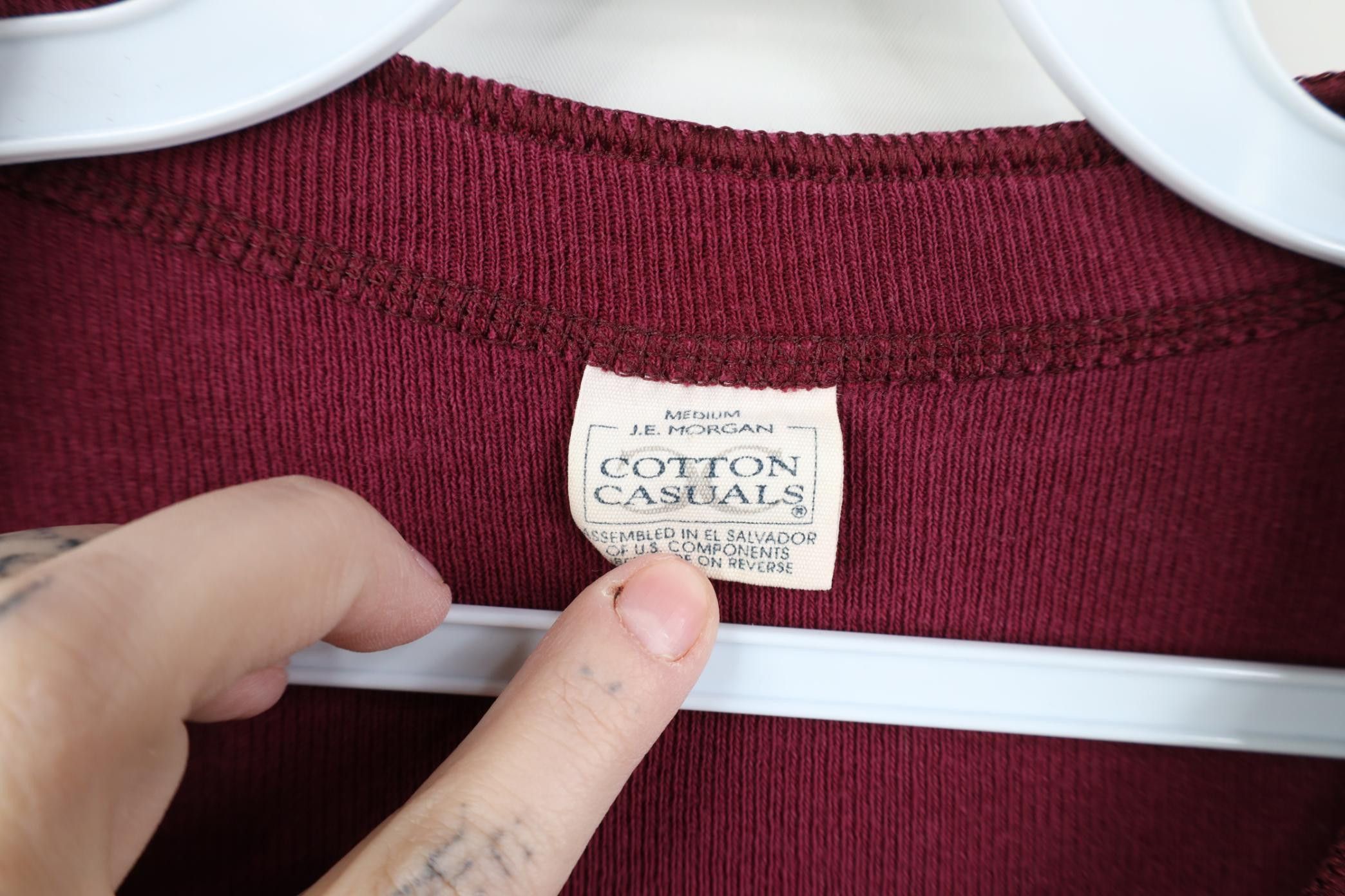Vintage Vintage 90s Streetwear Ribbed Knit Henley T-Shirt Red Size US M / EU 48-50 / 2 - 6 Thumbnail