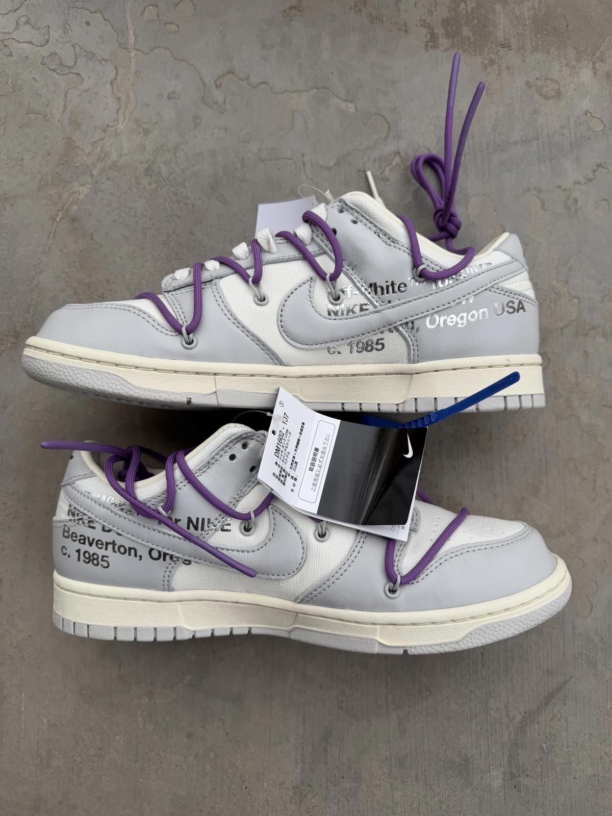 Nike Nike Dunk Low Off-White Lot 48 Size 9.5M DS OG All Size US 9.5 / EU 42-43 - 3 Thumbnail