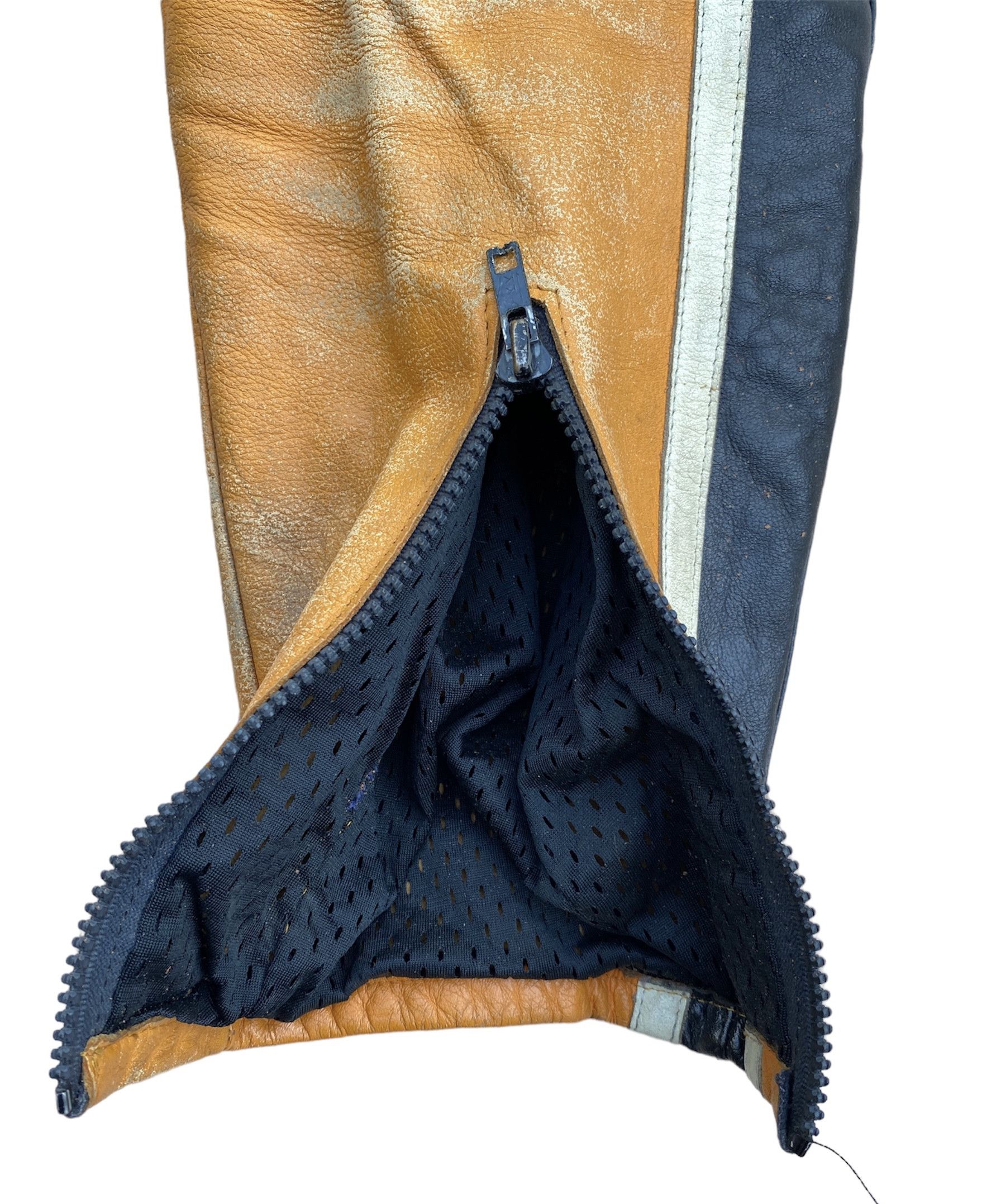 Genuine Leather Vintage 70s Furygan Moto Racing Distressed Leather Pants Size US 29 - 7 Thumbnail