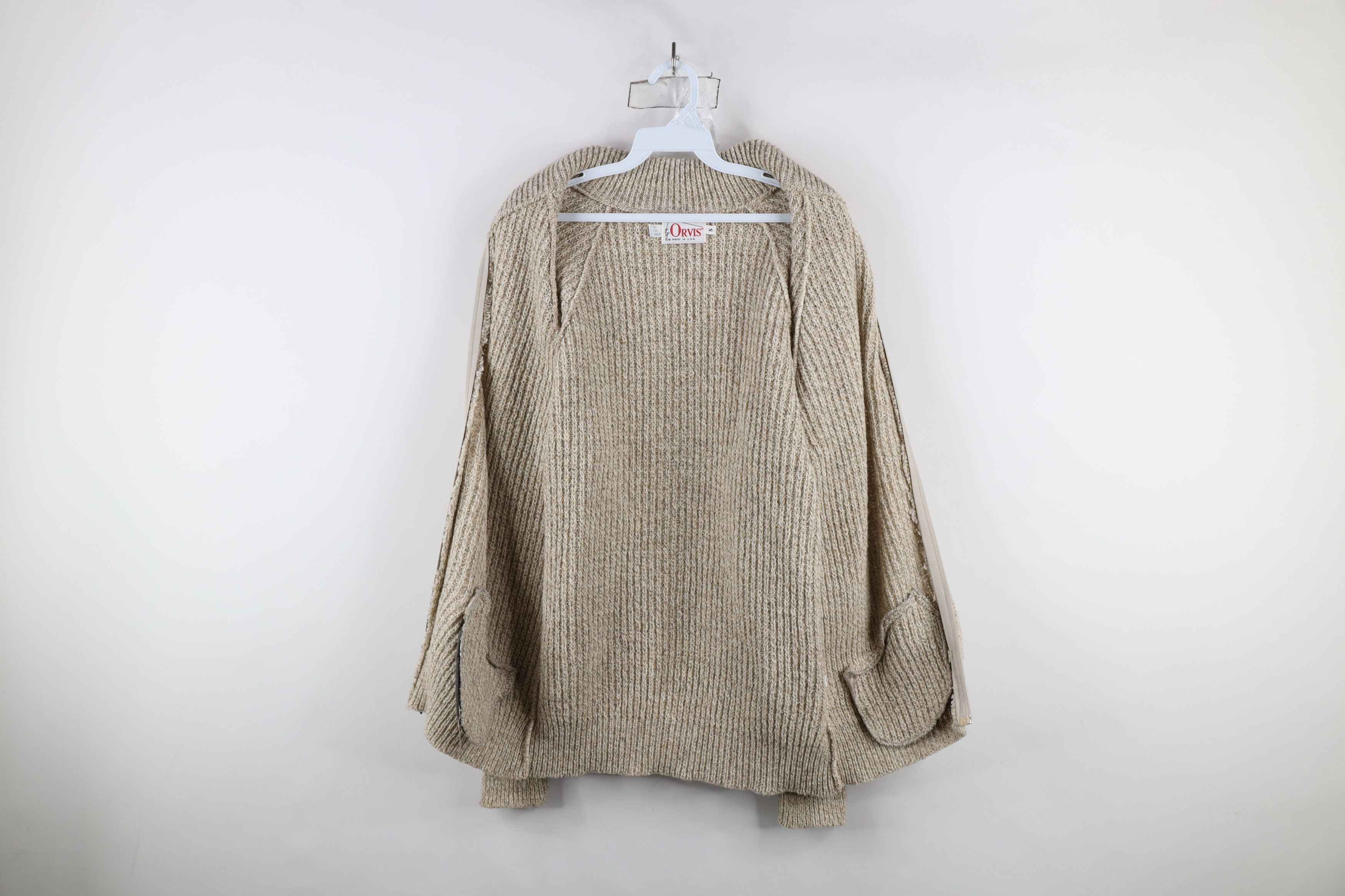 Orvis × Vintage Vintage 70s Orvis Leather Trim Elbow Patch Zip Sweater USA Size US S / EU 44-46 / 1 - 8 Thumbnail