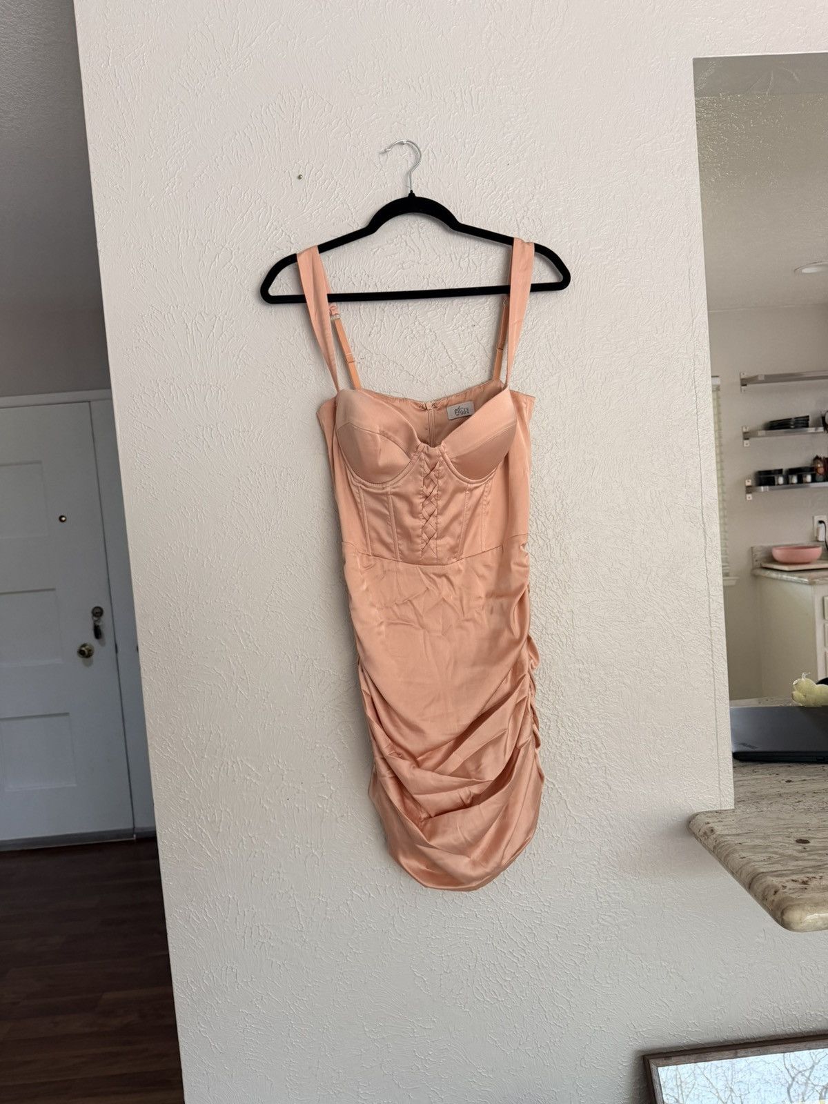 Other Oh Polly baby pink satin sweetheart corset mini dress 10 Size L / US 10 / IT 46 - 4 Thumbnail