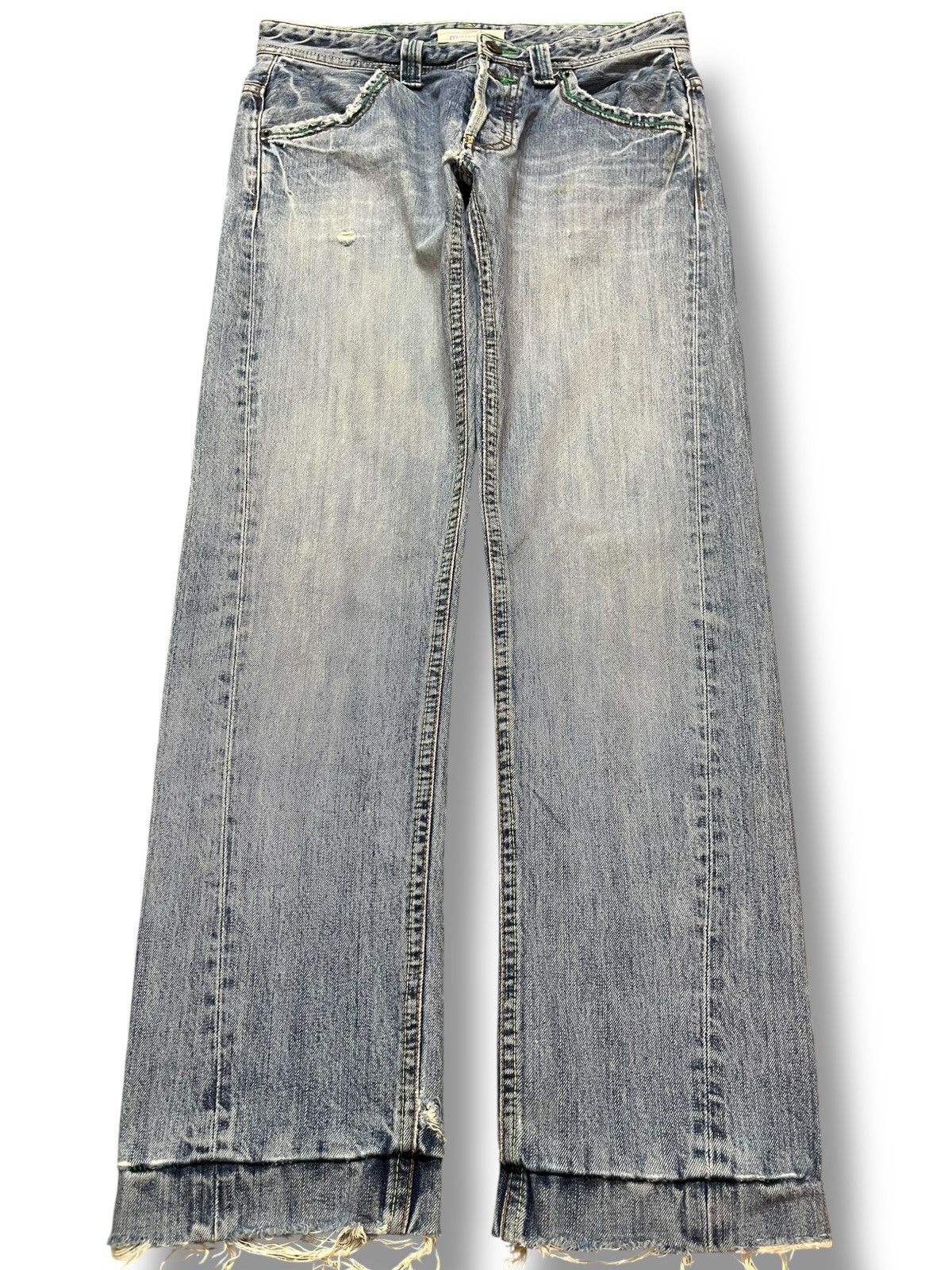 Japanese Brand Vintage Mcnaural Grunge Faded Distressed Denim Size US 30 / EU 46 - 1 Thumbnail