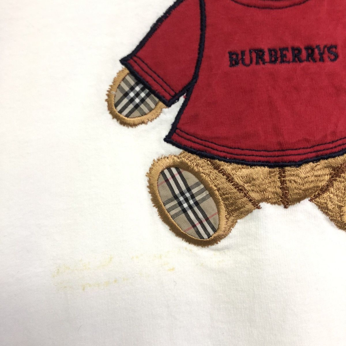 Burberry × Vintage Vintage Burberrys Bear Nova Check Embriodery Tshirt Size US S / EU 44-46 / 1 - 5 Thumbnail