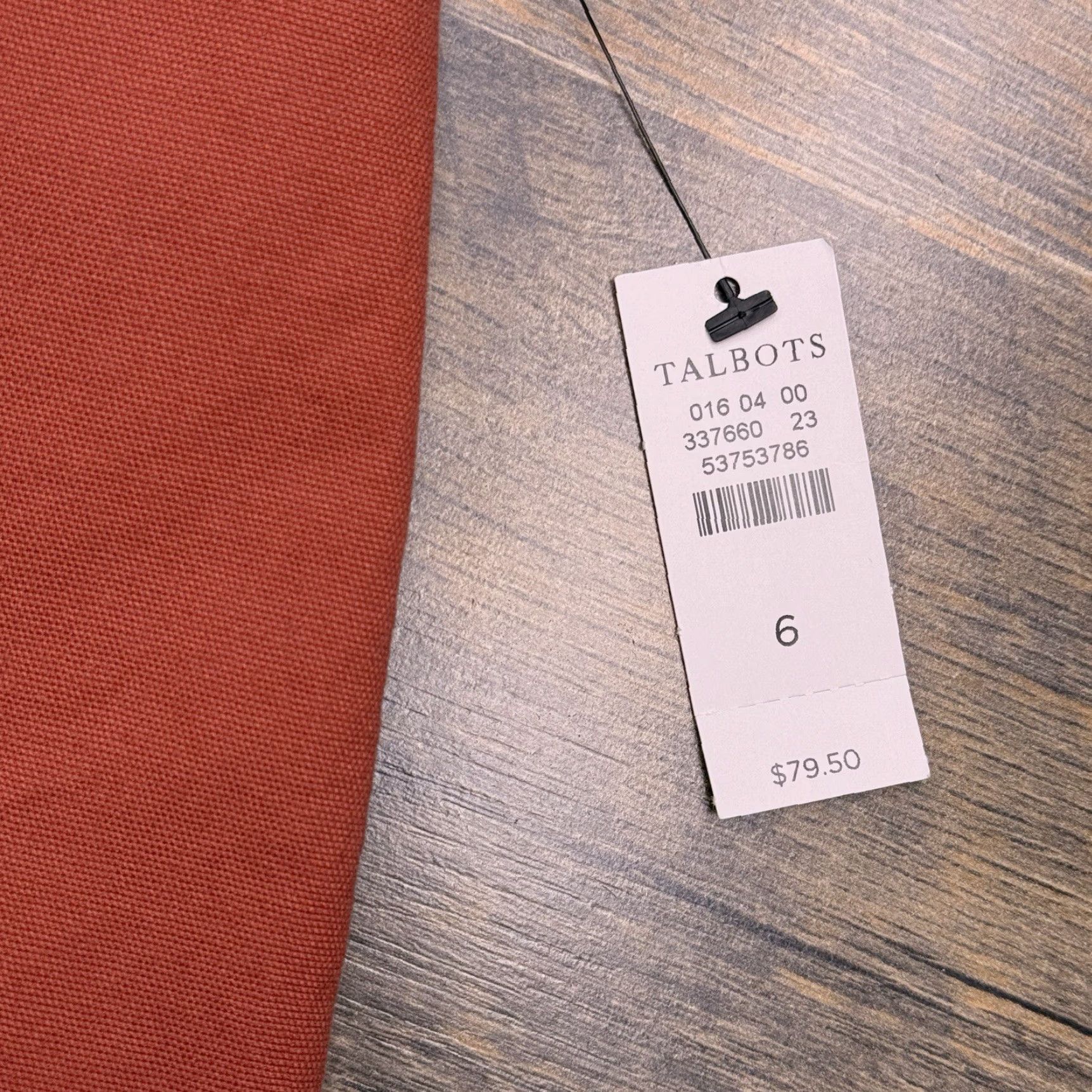 Talbots Talbots Red Wide-Leg Crop Chino Pants Womens 6 High Rise Stretch Regular 24 in Inseam Cotton Spandex Logo Zip Size 28" / US 6 / IT 42 - 4 Thumbnail