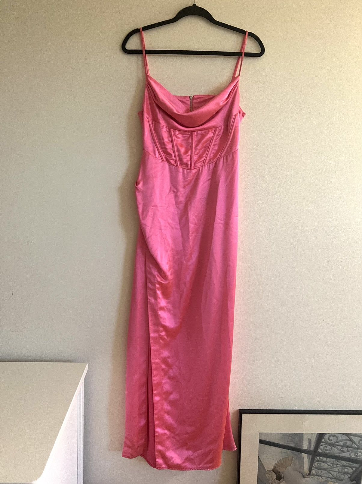 Retrofete RETROFETE ROSA CORSET maxi DRESS size M Hyper Pink CL Size XS / US 0-2 / IT 36-38 - 2 Thumbnail