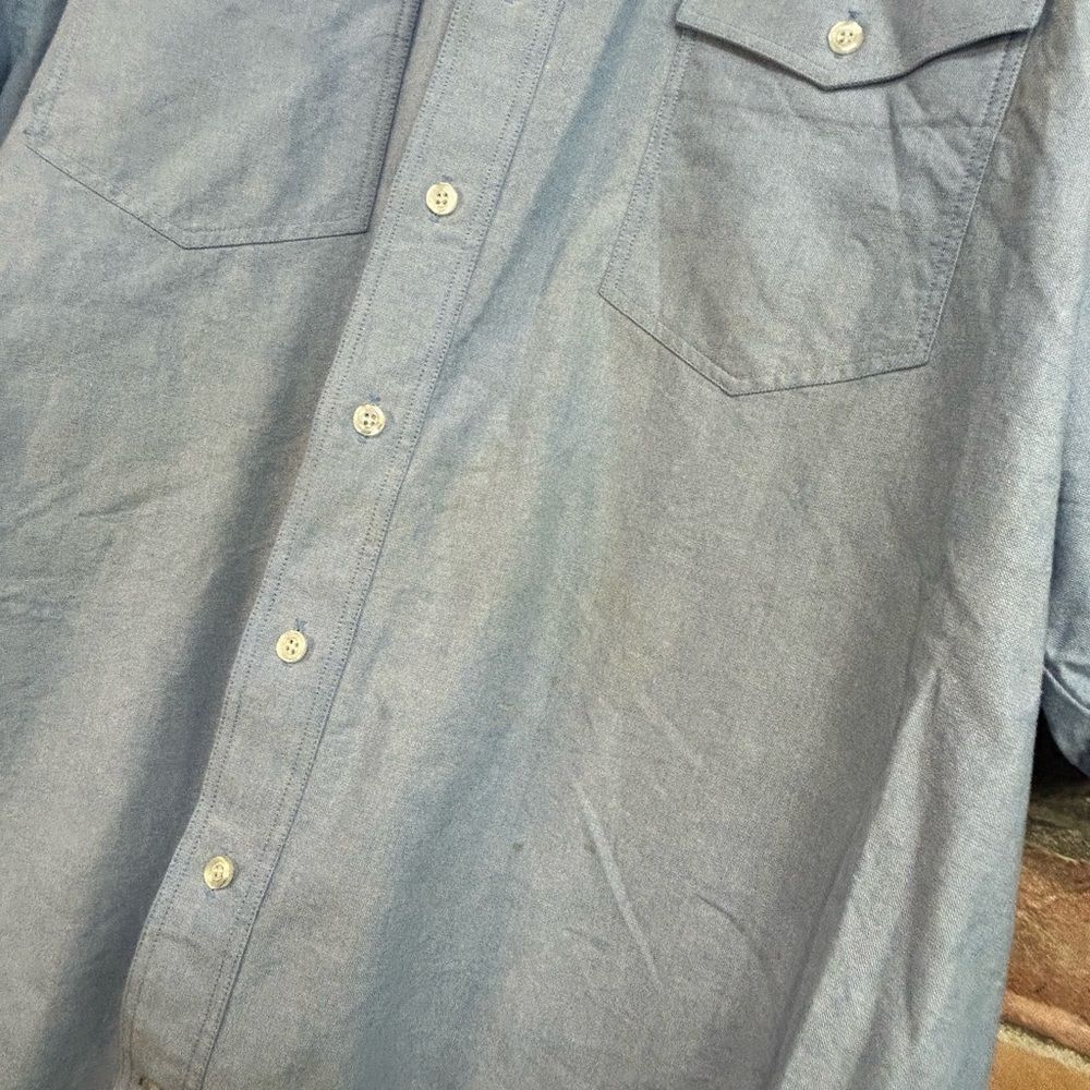 Roper Roper Sky Blue Button Front Shirt 2XL Size US XXL / EU 58 / 5 - 3 Thumbnail