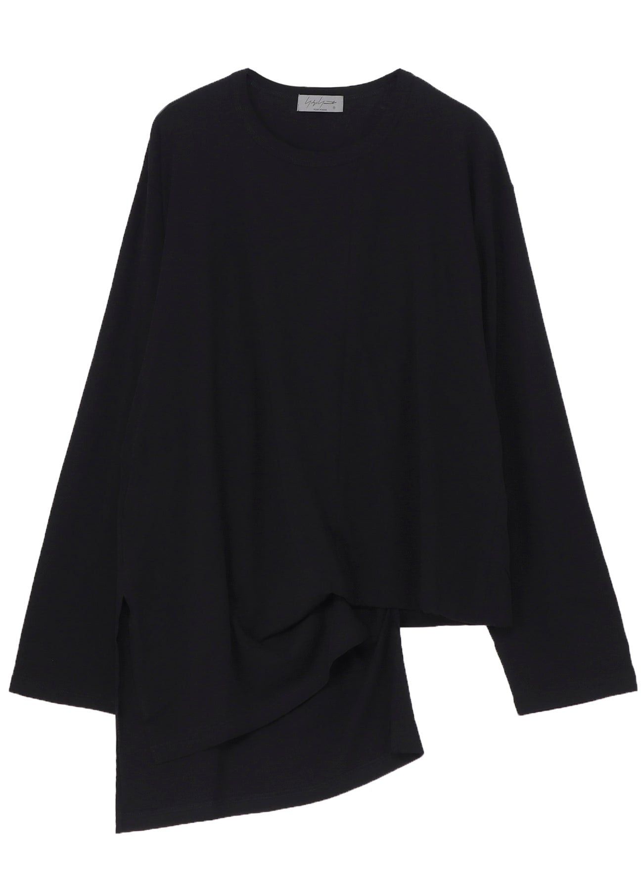 Yohji Yamamoto Yohji Yamamoto Pour Homme - Tencel ASYMMETRY LONG SLEEVE T Size US L / EU 52-54 / 3 - 4 Thumbnail