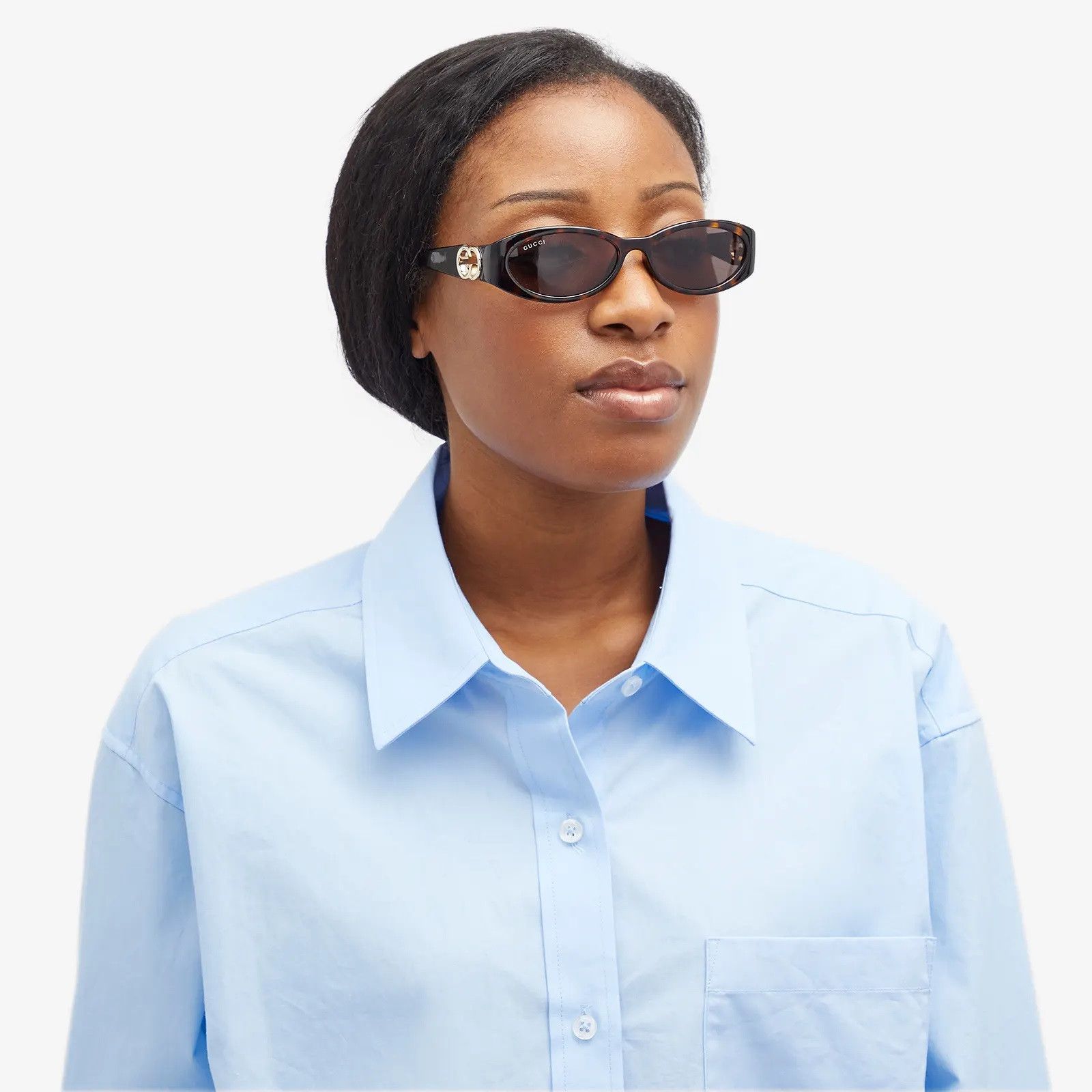 Gucci Gucci Women Sunglasses Oval GG1660S 001 BRAND NEW Size ONE SIZE - 10 Thumbnail