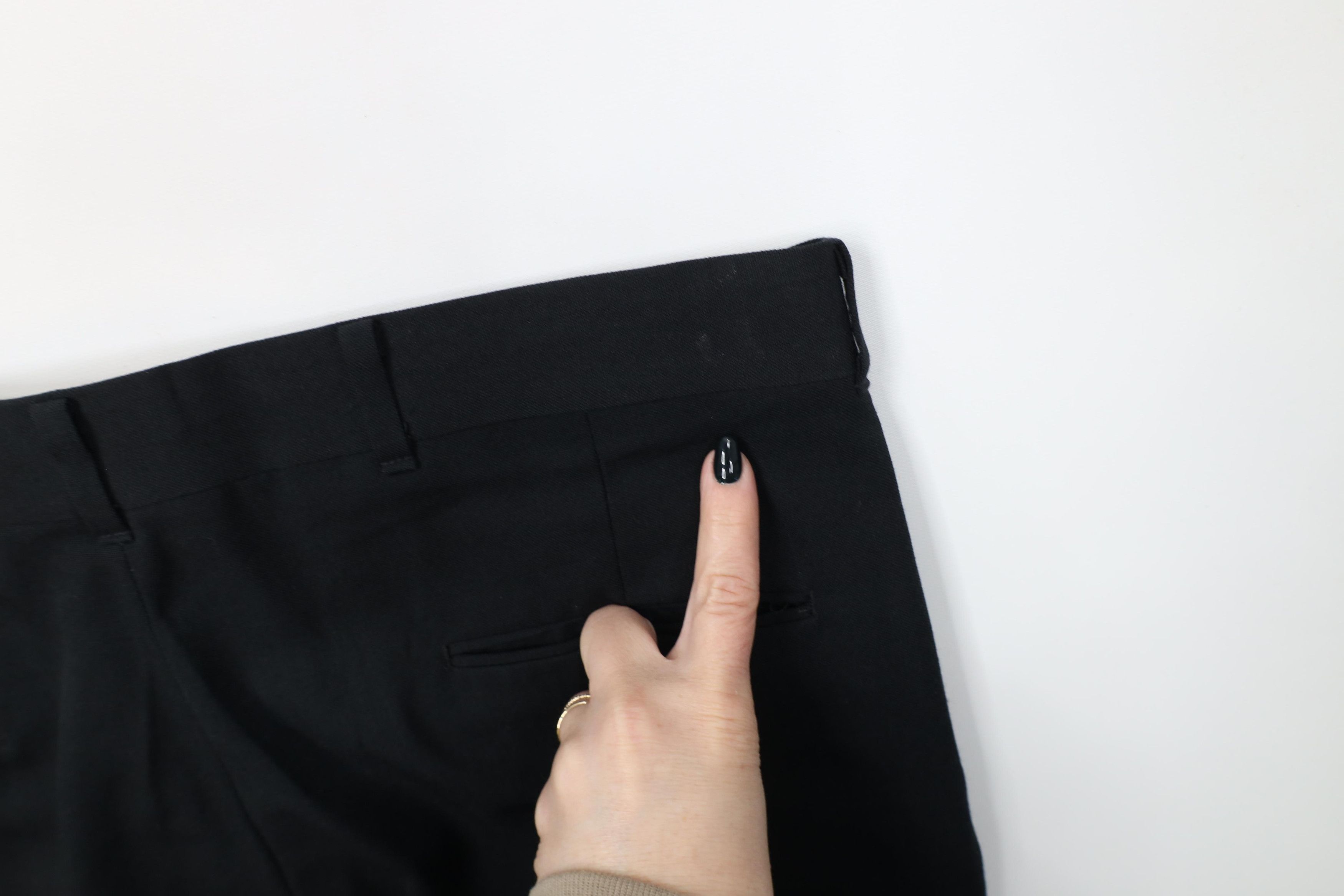 Vintage Vintage 90s Streetwear Knit Wide Leg Chino Pants Black USA Size US 34 / EU 50 - 14 Thumbnail
