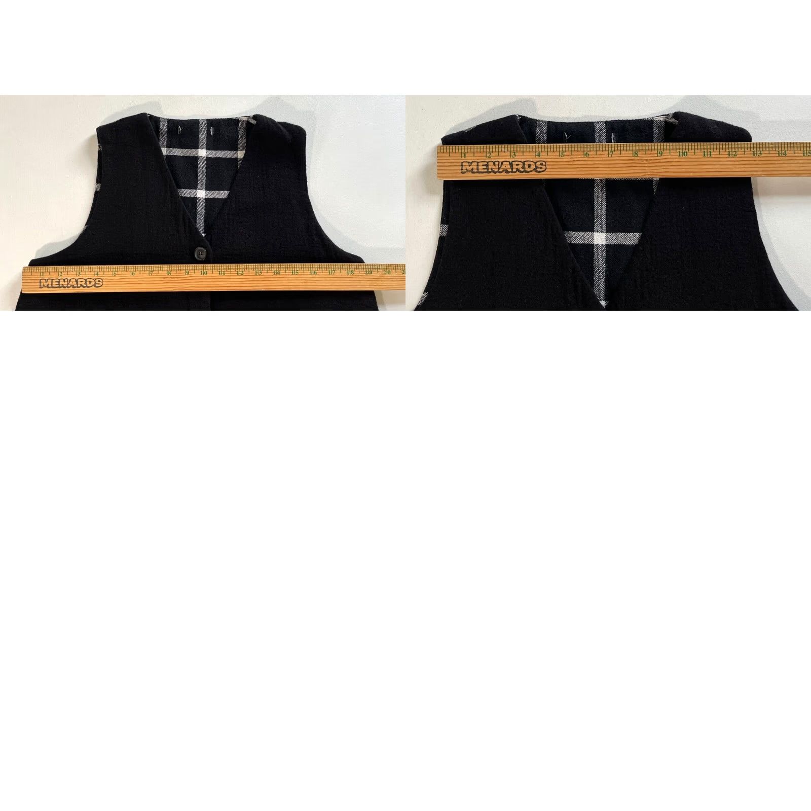 Vintage Neirami Women’s Button Front Vest Black Plaid Made in Italy Sz L Size L / US 10 / IT 46 - 9 Thumbnail