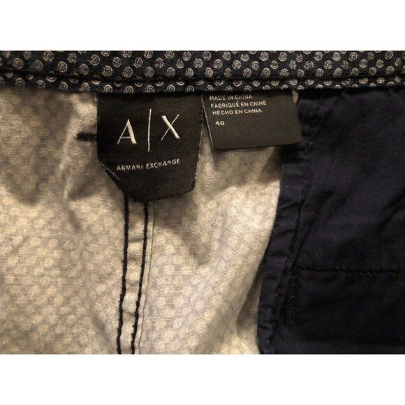 Armani Exchange Armani exchange men's navy cotton casual shorts size: 40 Size US 40 / EU 56 - 7 Thumbnail
