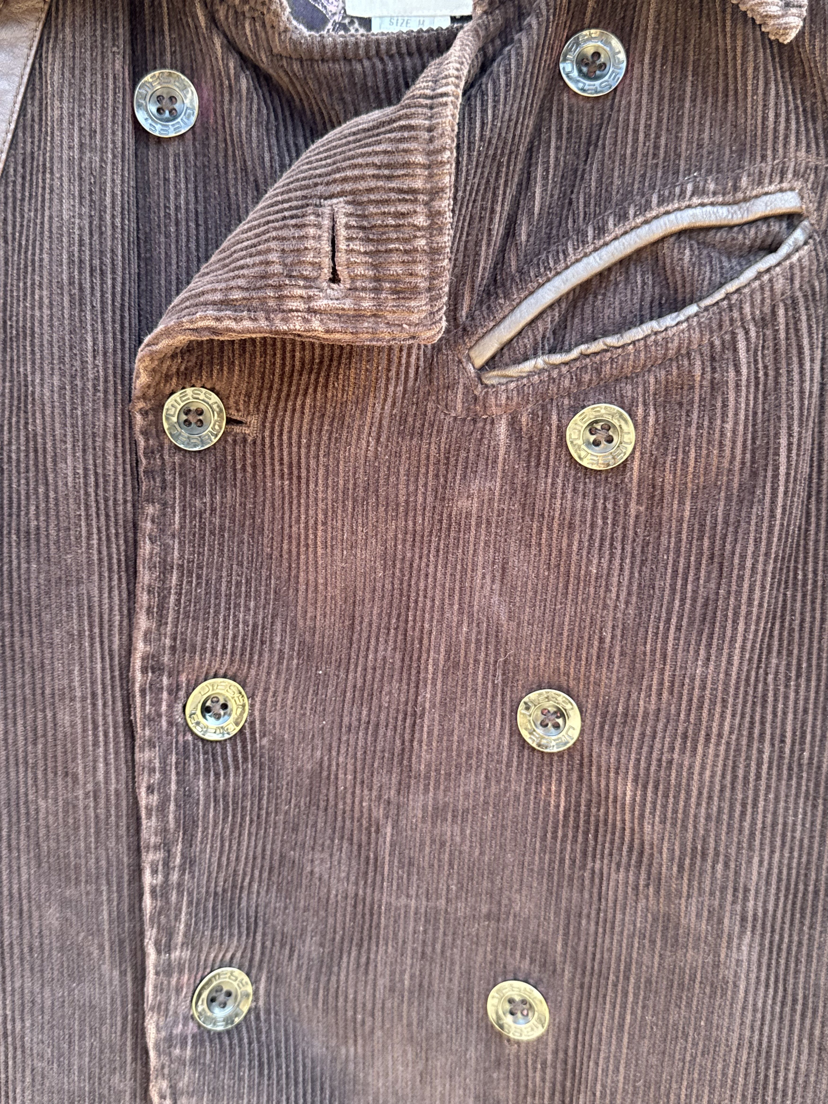 Diesel × Diesel Black Gold Vintage Diesel Industry Women's Brown Corduroy Blazer Size M / US 6-8 / IT 42-44 - 6 Thumbnail