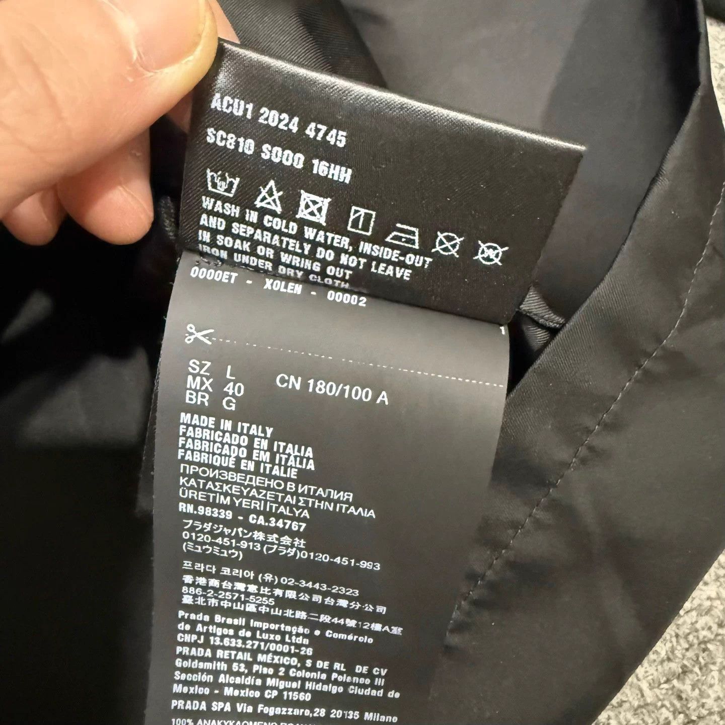 Prada Prada 25 New Recycled Nylon Black Logo L Jacket 99 Size US L / EU 52-54 / 3 - 5 Thumbnail