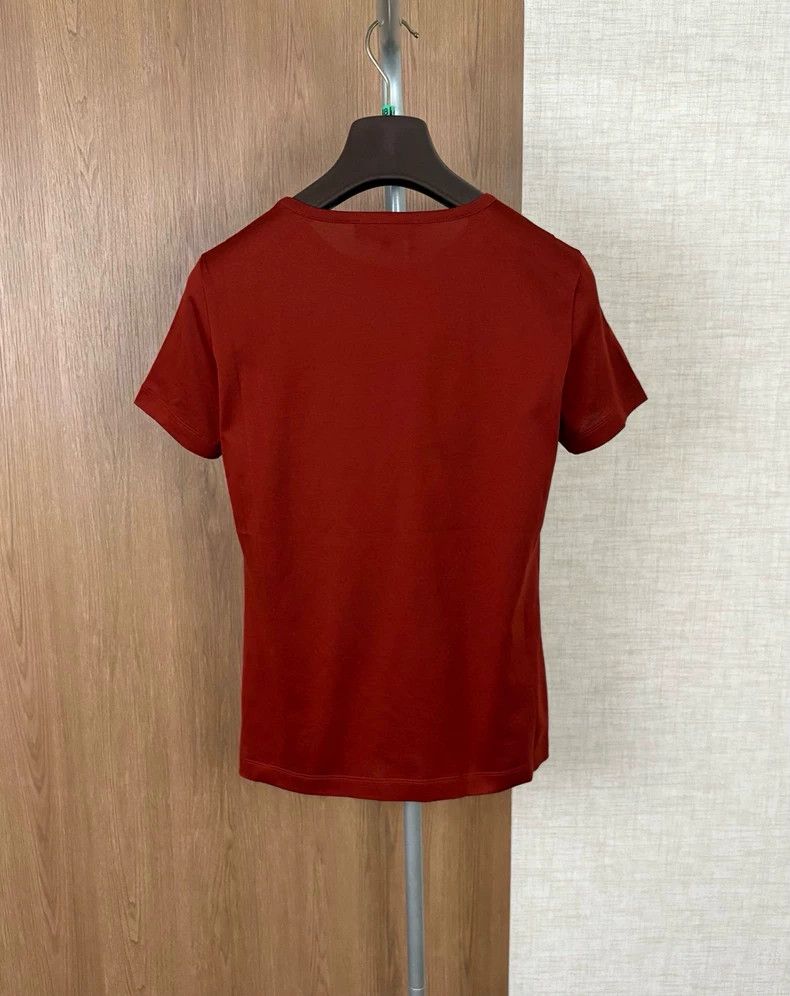 Loro Piana LORO PIANA Women's short-sleeved T-shirt 100% cotton reddi Size M / US 6-8 / IT 42-44 - 6 Thumbnail