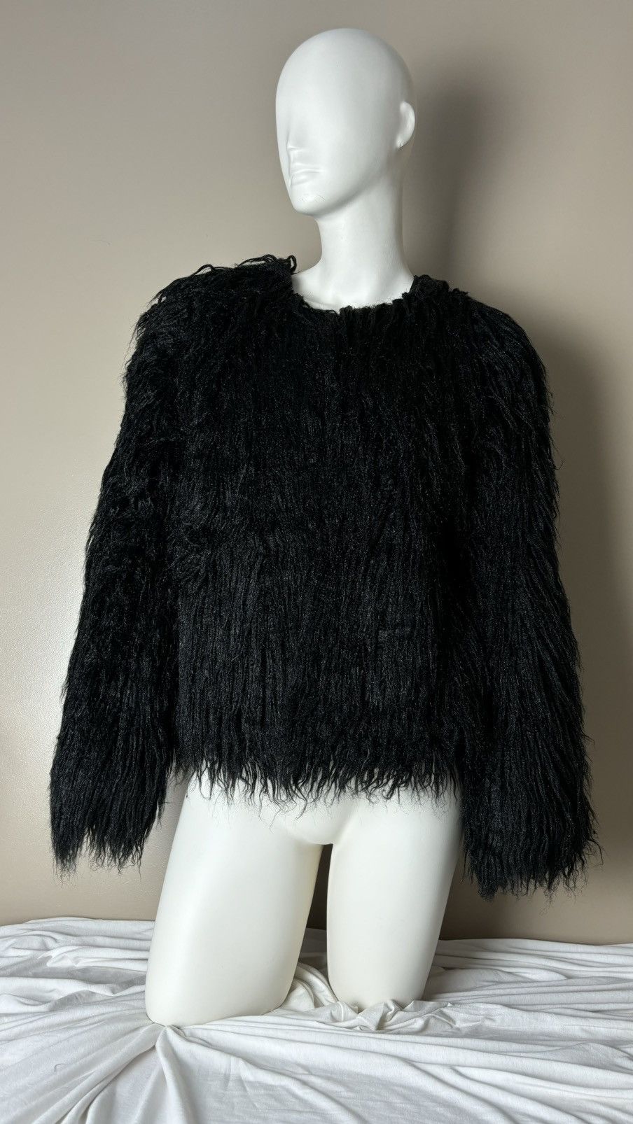 Vintage Faux fur mohair opium style jacket coat Size M / US 6-8 / IT 42-44 - 3 Thumbnail