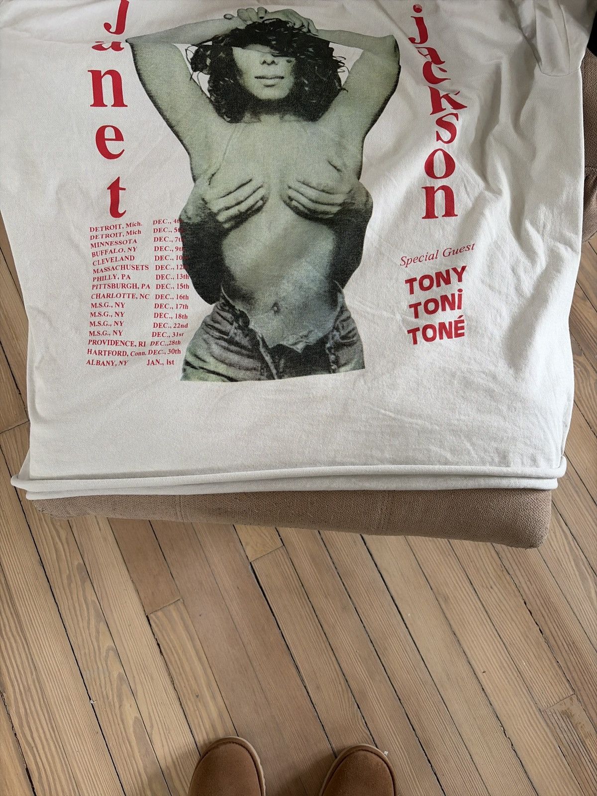 Vintage Winterland Janet Jackson 93-94 world tour t shirt Size US XL / EU 56 / 4 - 4 Thumbnail