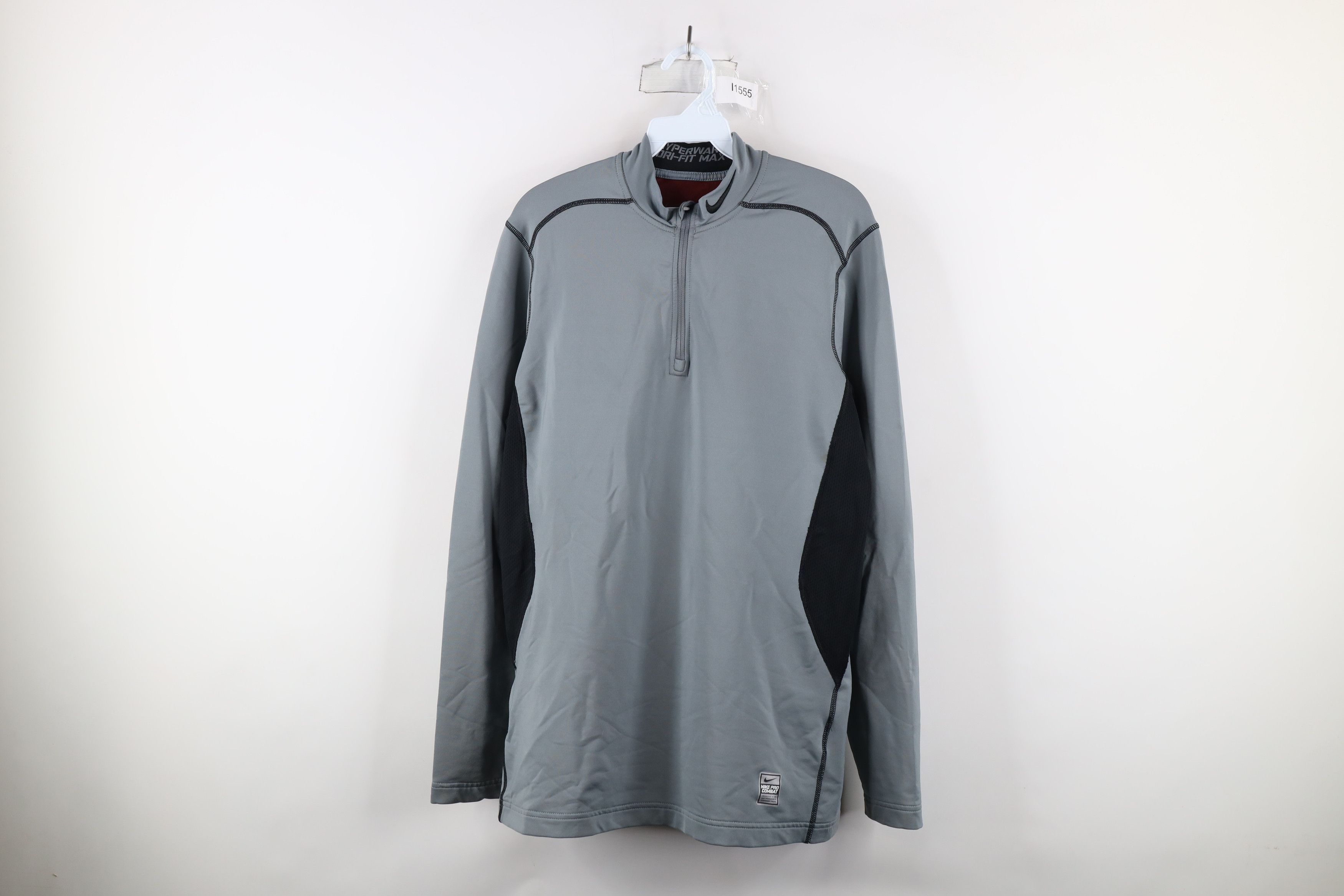 Nike Nike Pro Combat Hyperwarm Half Zip Fleece Lined Pullover Top Grailed