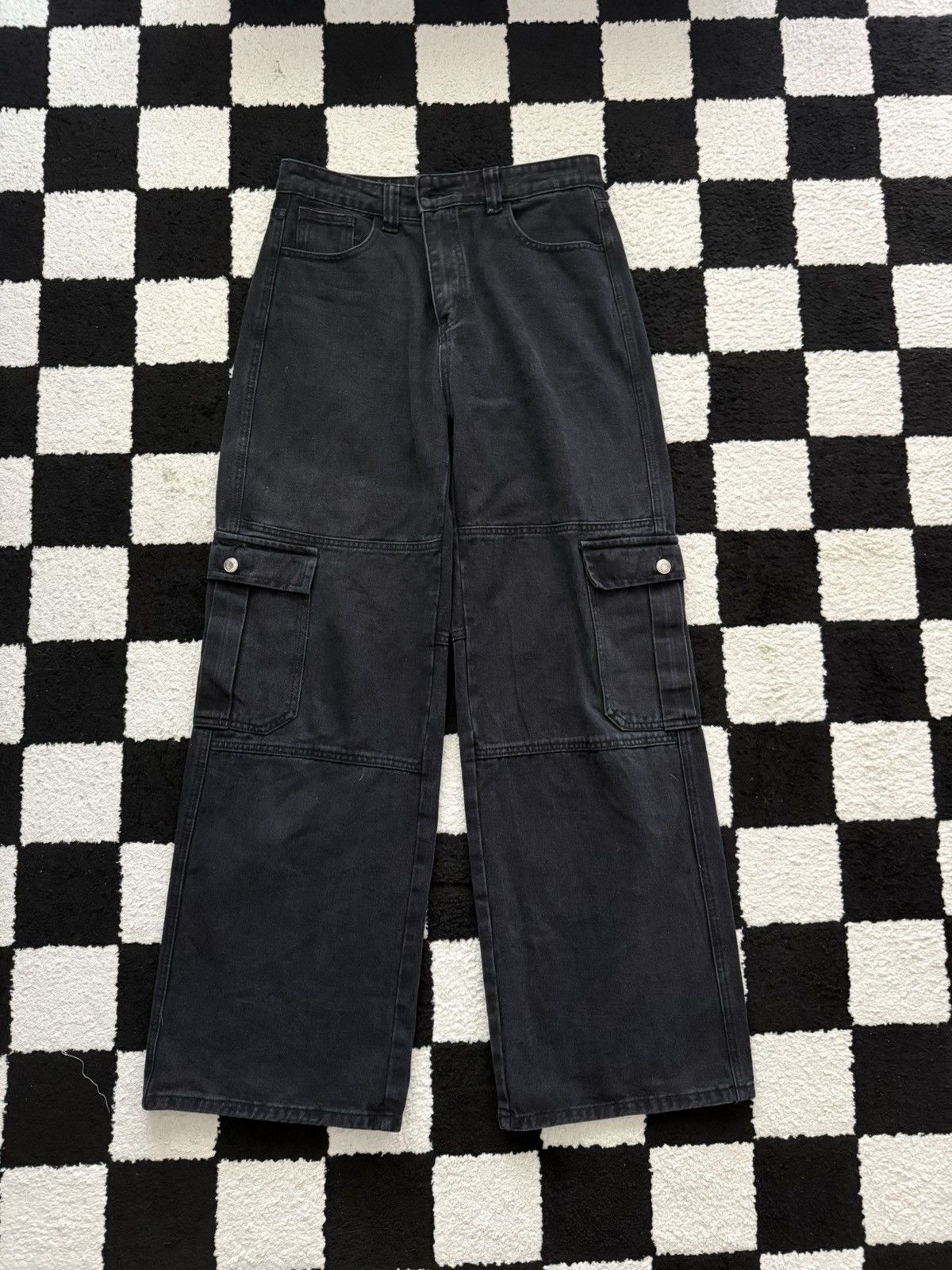 Shein Vintage Black Cargo Pants Size 31" - 1 Thumbnail