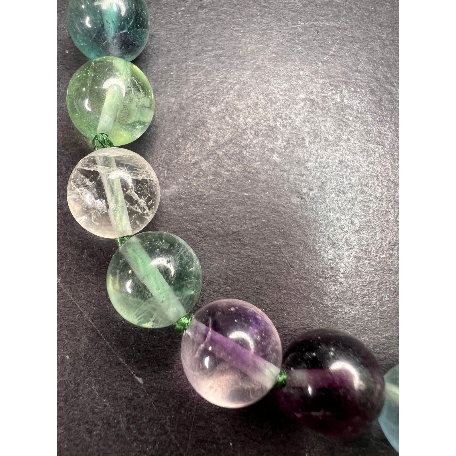 Other Fluorite knotted bolo necklace with sterling silver clasp Size ONE SIZE - 9 Thumbnail