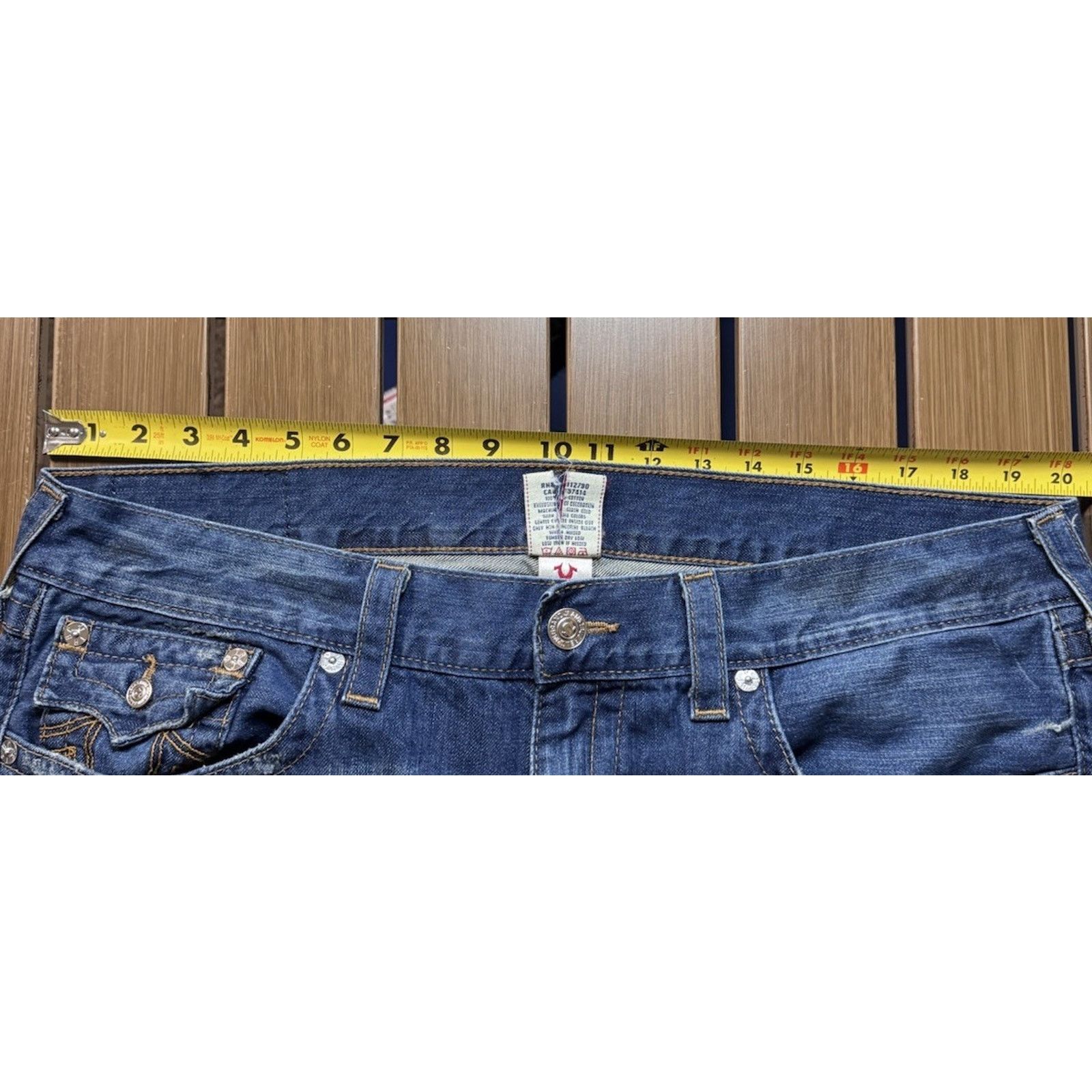 True Religion True Religion Mens Jeans 40x33 Stitch Denim USA Straight Fit Size US 40 / EU 56 - 6 Thumbnail