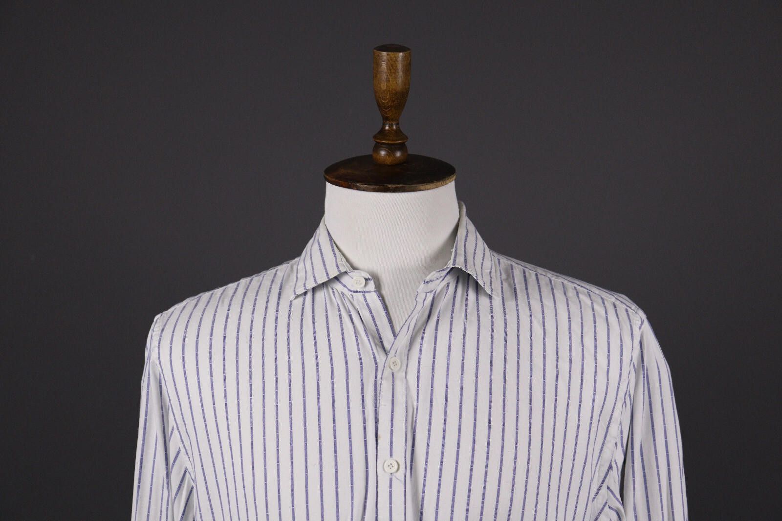 Designer Boggi Milano New Classic Custom Fit Stripe Shirt Size XL Size US XL / EU 56 / 4 - 2 Thumbnail