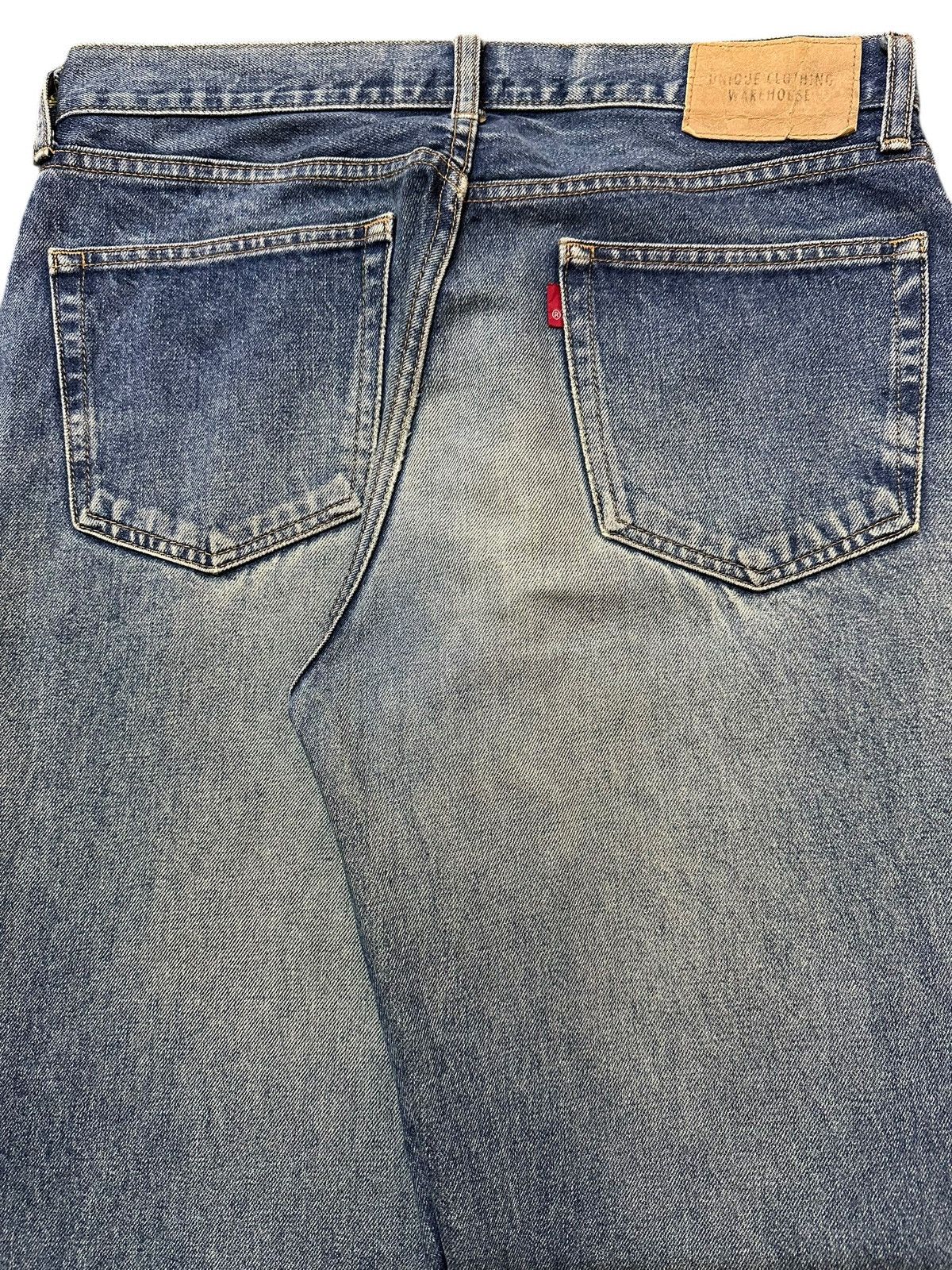 Denime Vintage Japanese Brand Blue Faded Wash Distress Baggy Jeans Size US 32 / EU 48 - 6 Thumbnail