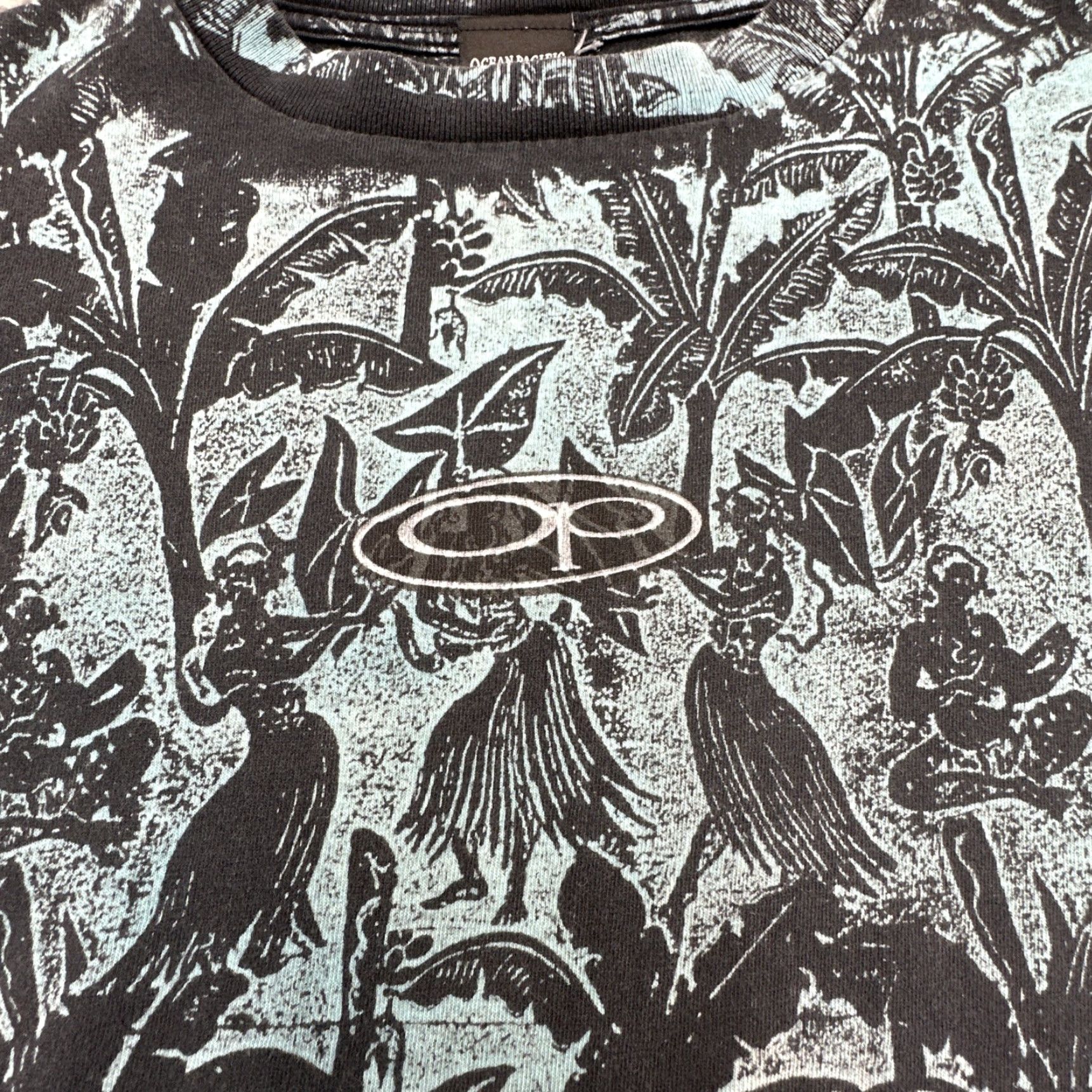 Ocean Pacific VTG Ocean Pacific Mens T-Shirt 90s AOP Hola Girls Guitar Single Stitch Blue XL Size US XL / EU 56 / 4 - 2 Thumbnail