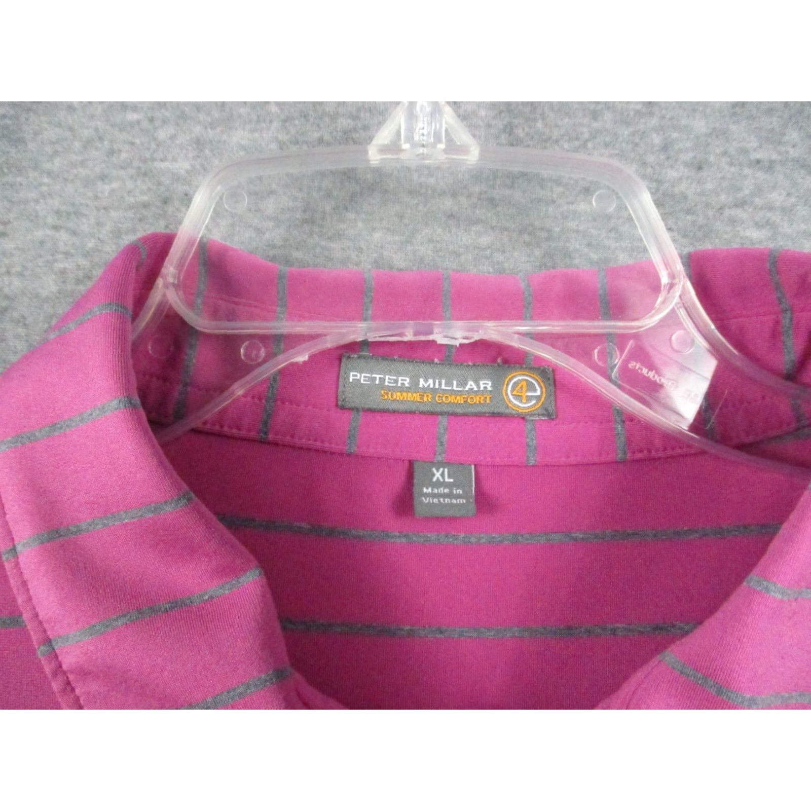 Peter Millar Peter Millar Polo Shirt XL Men Summer Comfort Purple Stripe Golf Stretch Polo Shirt Size US XL / EU 56 / 4 - 3 Thumbnail
