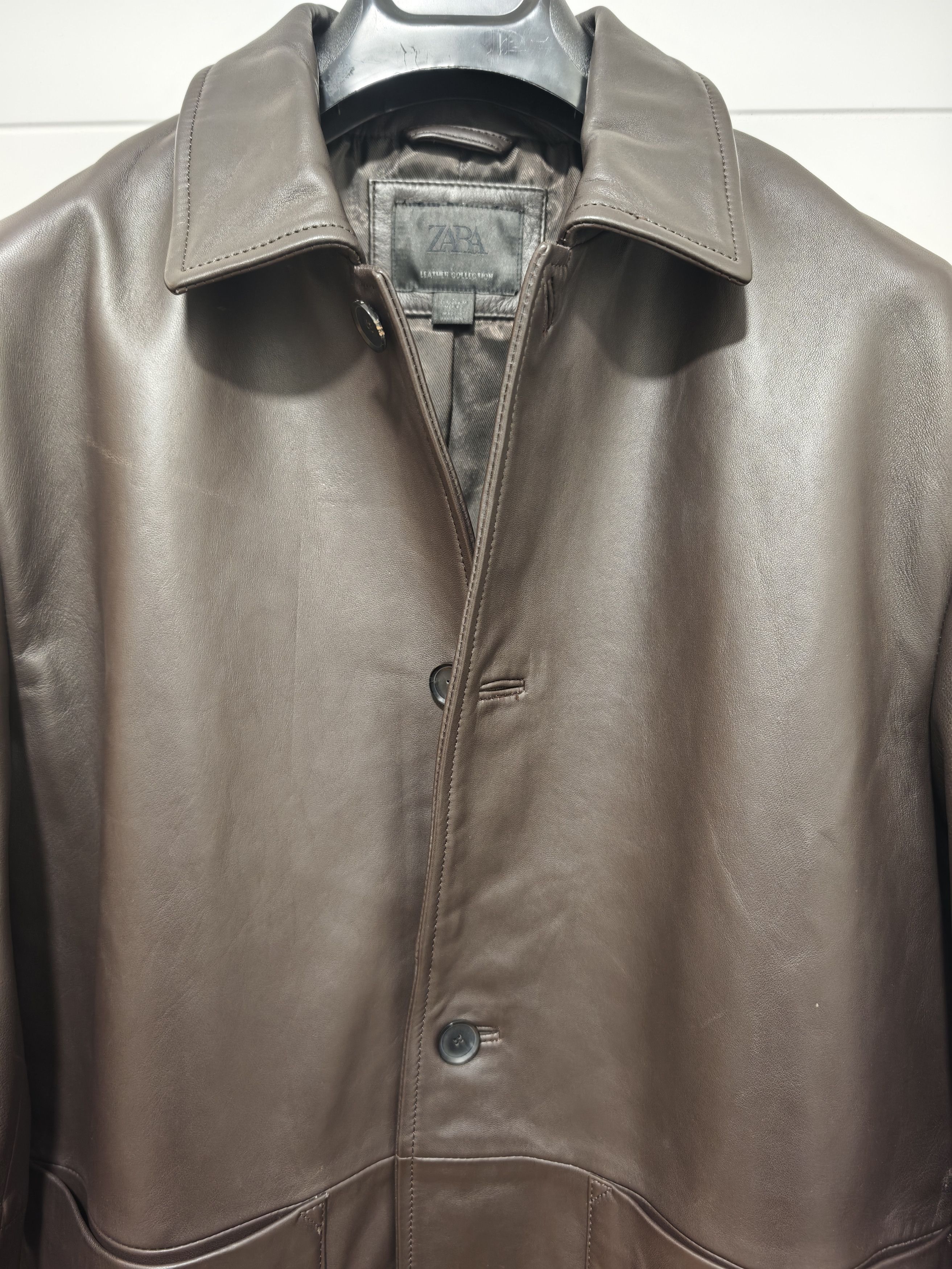Zara ZARA - Leather Jacket - Size M Size US M / EU 48-50 / 2 - 2 Thumbnail