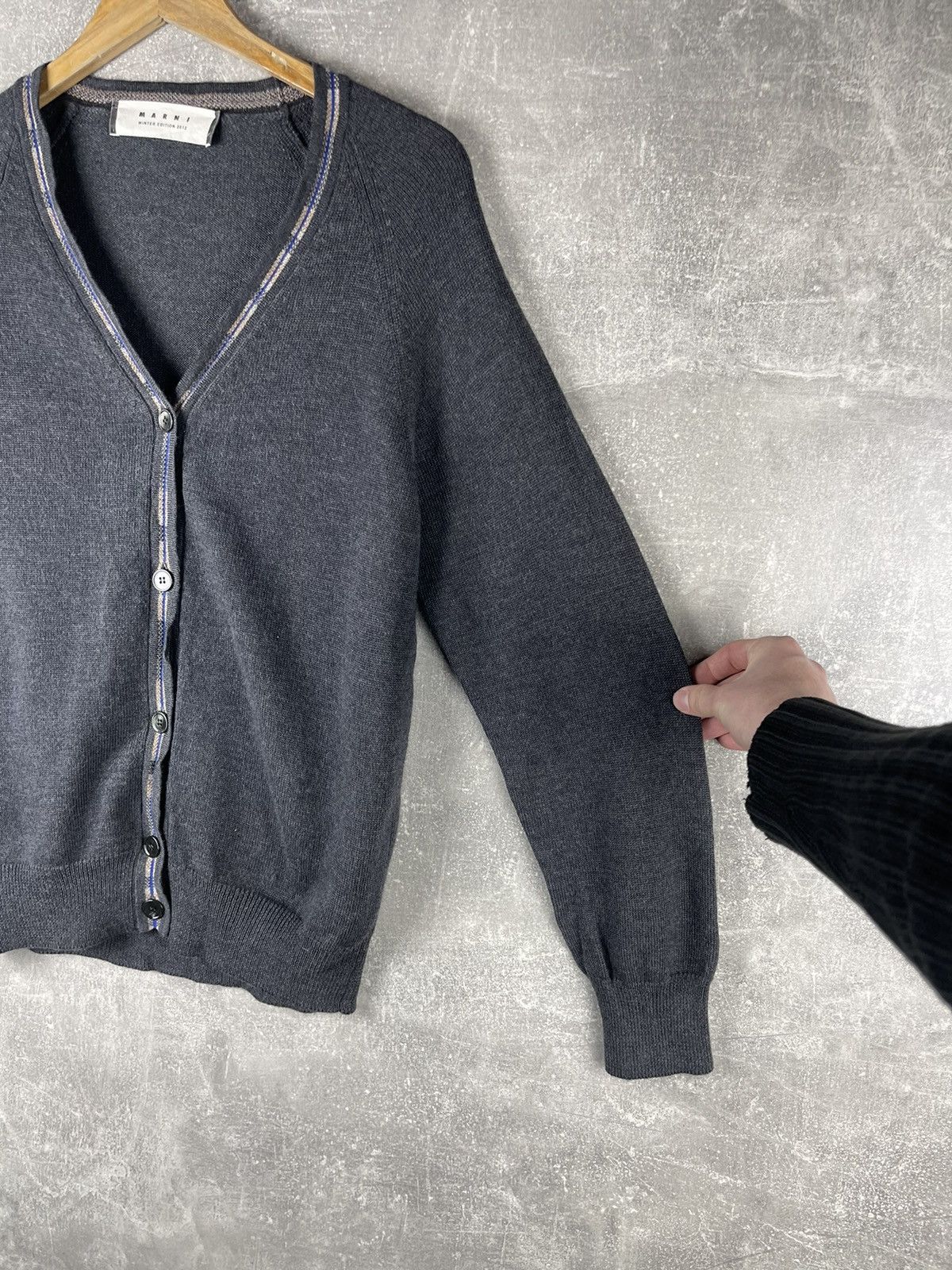 Marni Marni Virgin Wool Cardigan Gray Winter Edition 2012 Size 44 Size M / US 6-8 / IT 42-44 - 4 Thumbnail