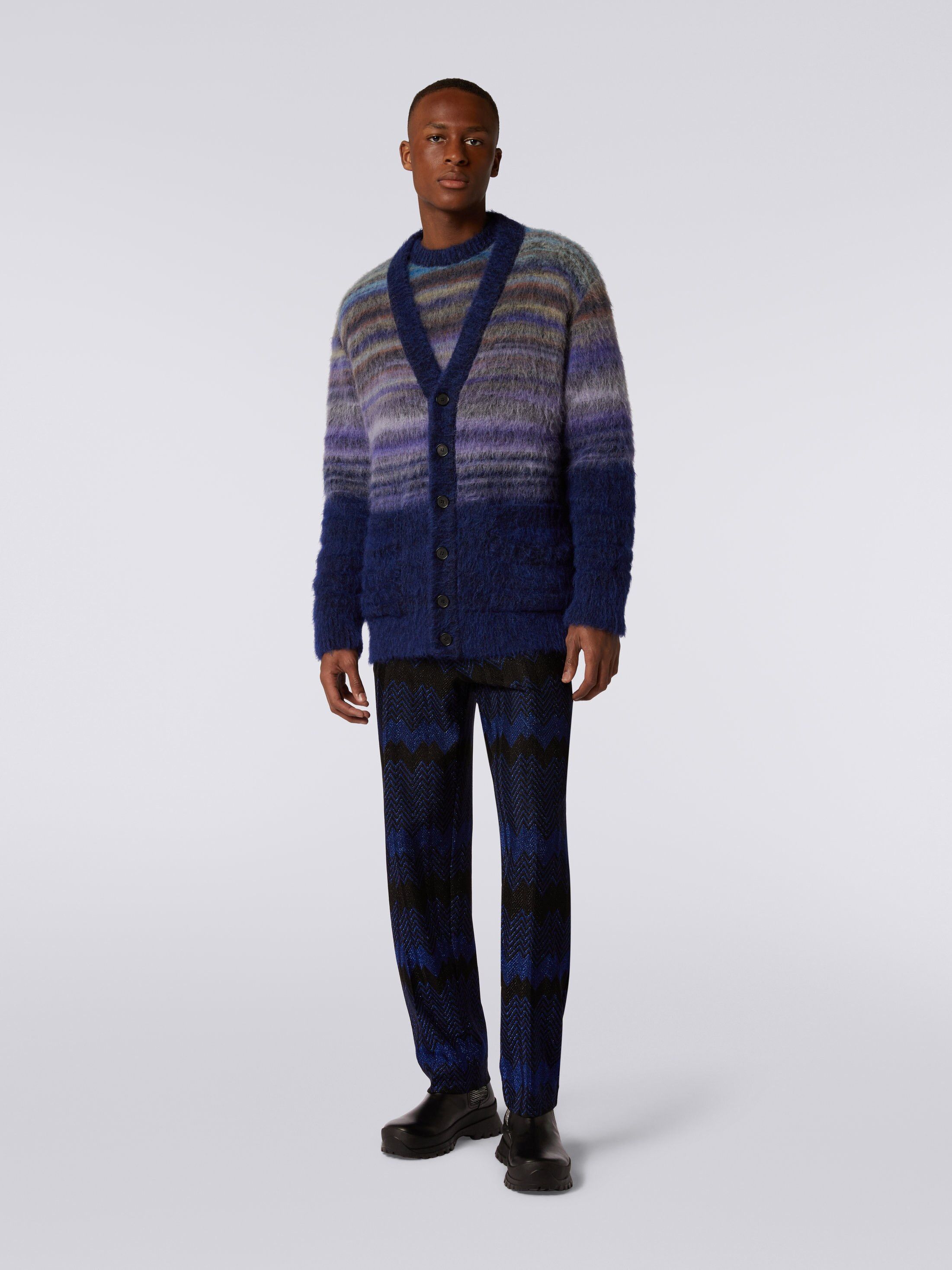 Missoni o1mle1025 Degrade Slub Wool Cardigan in Multicolor Size US M / EU 48-50 / 2 - 5 Thumbnail