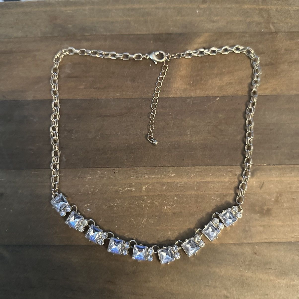 Other Gold tone rhinestone collar necklace Size ONE SIZE - 2 Thumbnail