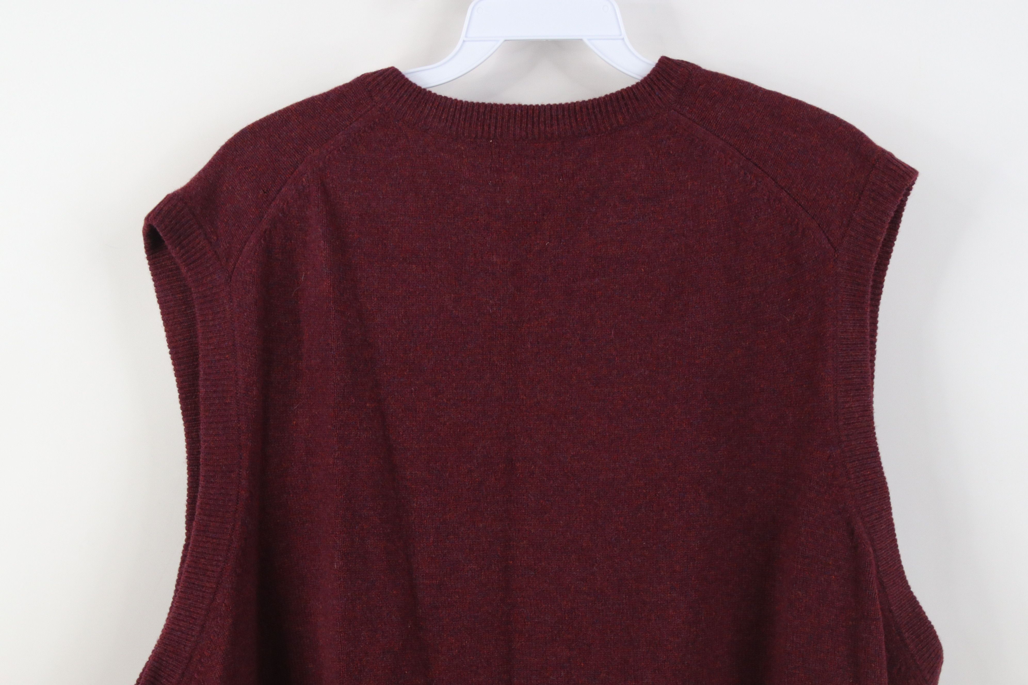 L.L. Bean Vintage 90s LL Bean Fleck Lambswool Knit V-Neck Sweater Vest Size US XL / EU 56 / 4 - 7 Thumbnail