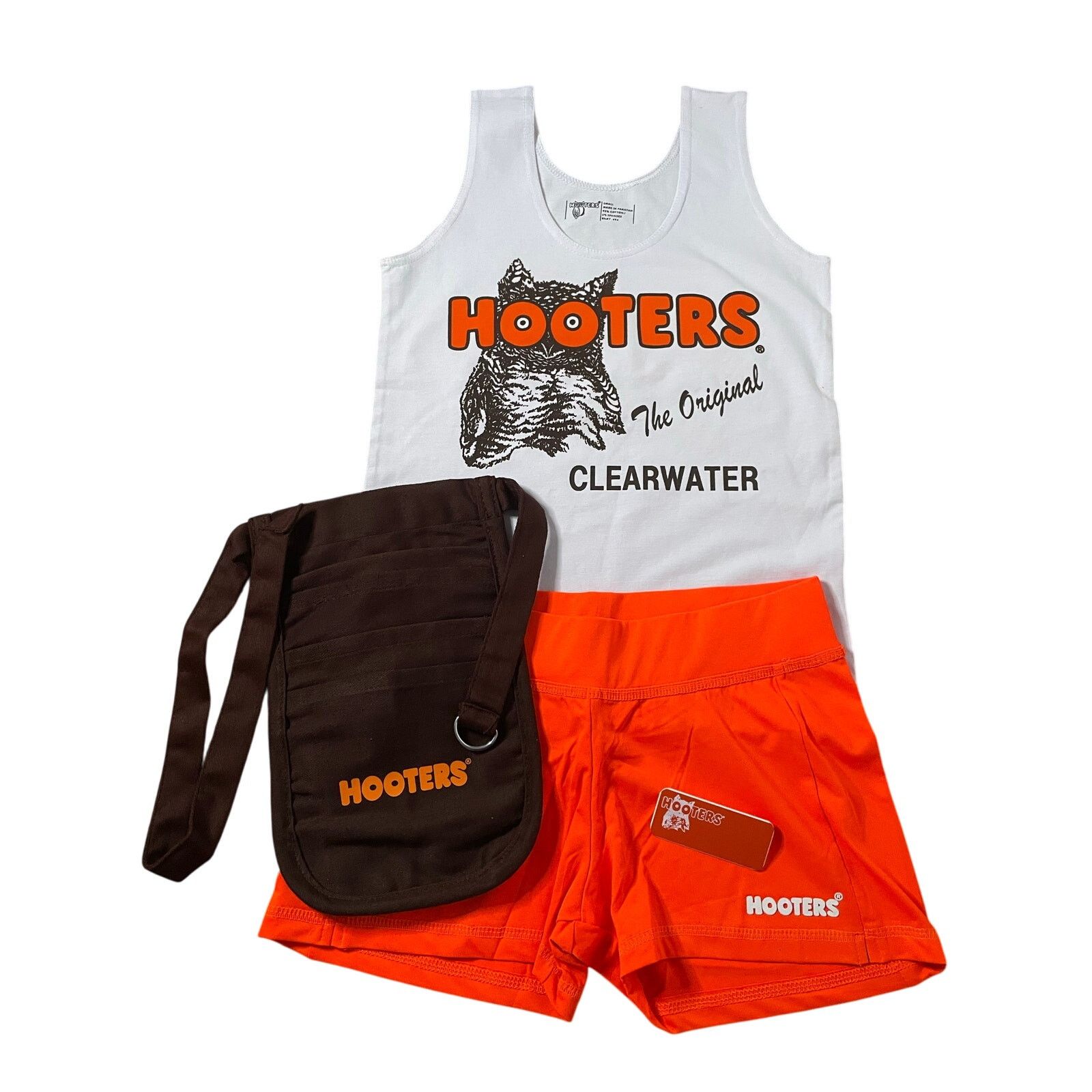 Other New Hooters Uniform Tank Shorts Pouch Tag Socks hose Small Size S / US 4 / IT 40 - 3 Thumbnail