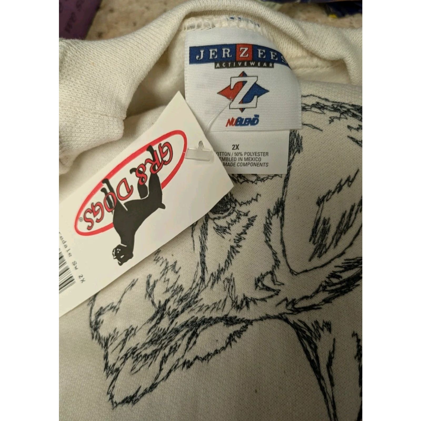 Jerzees VINTAGE Airedale Terrier Dog Lover Sewn Crewneck Sweatshirt 2XL White Jerzees Unisex Adults Sweatshirt Graphic Print NWT NEW GR8 Dogs Size US XXL / EU 58 / 5 - 3 Thumbnail