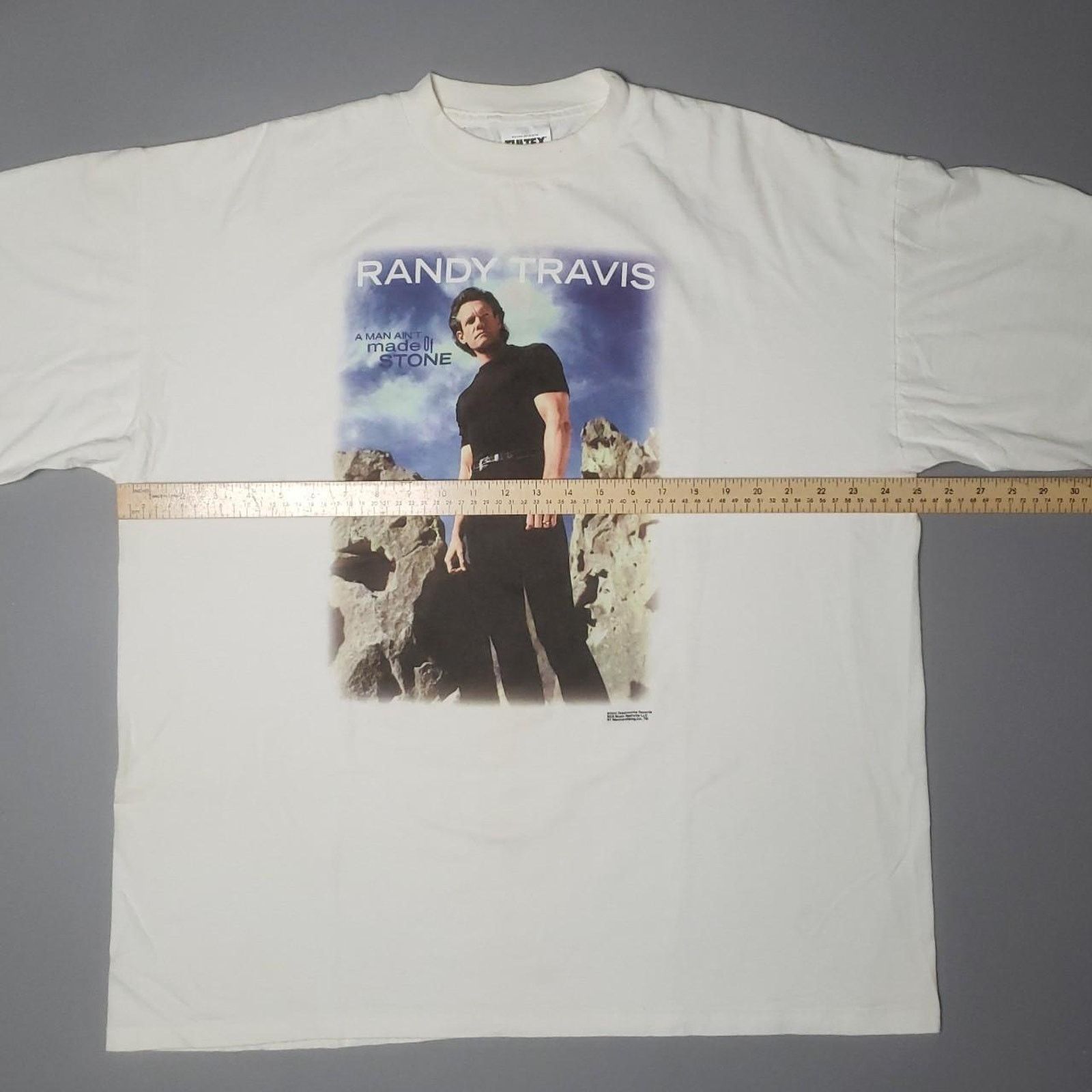 Vintage Vintage Randy Travis "Made of Stone" tour tee Mens 2XL Size US XXL / EU 58 / 5 - 7 Thumbnail