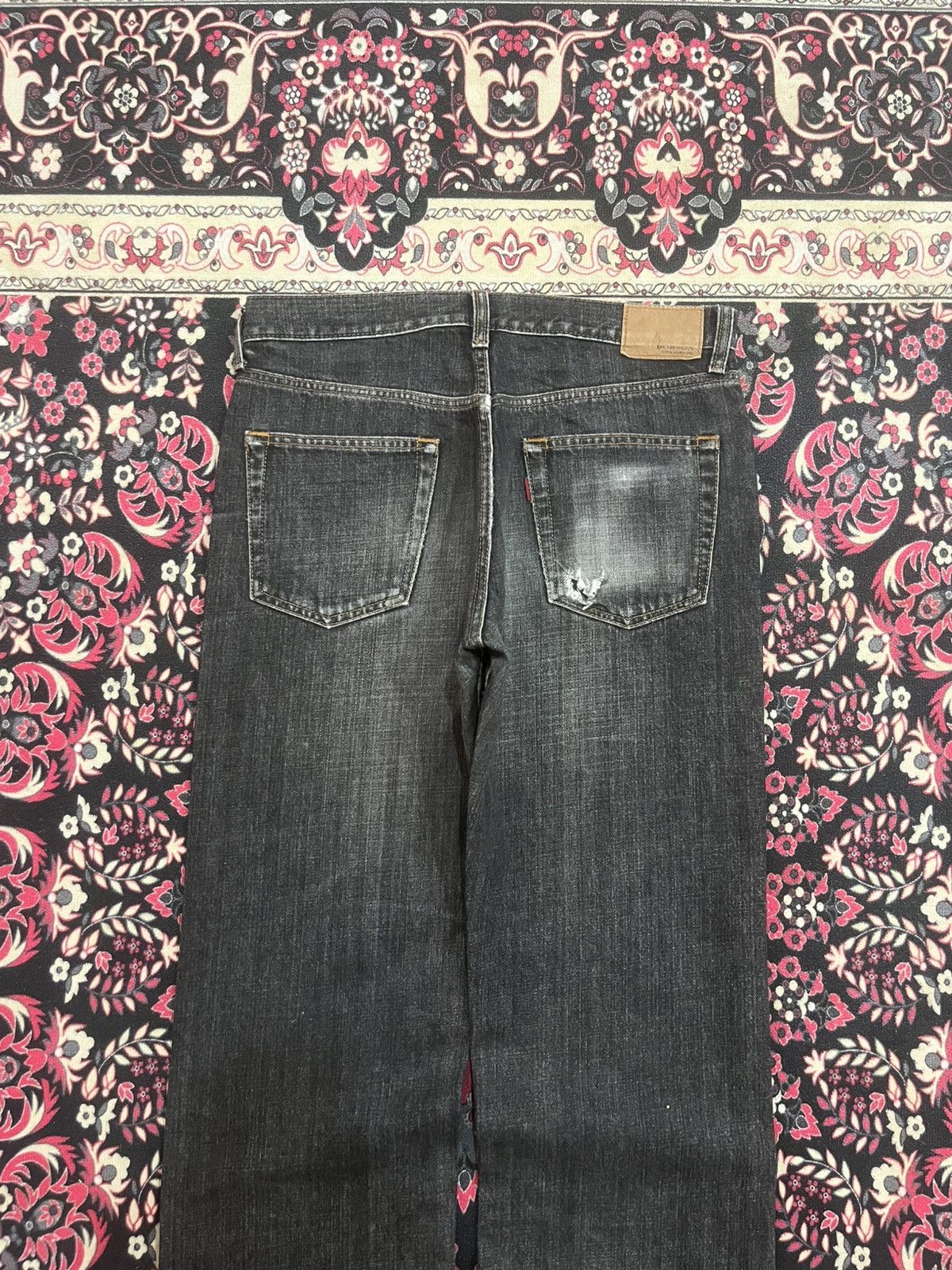 Japanese Brand Vintage Japanese Bobson Chessking Black Wash Distressed Jean Size US 32 / EU 48 - 6 Thumbnail