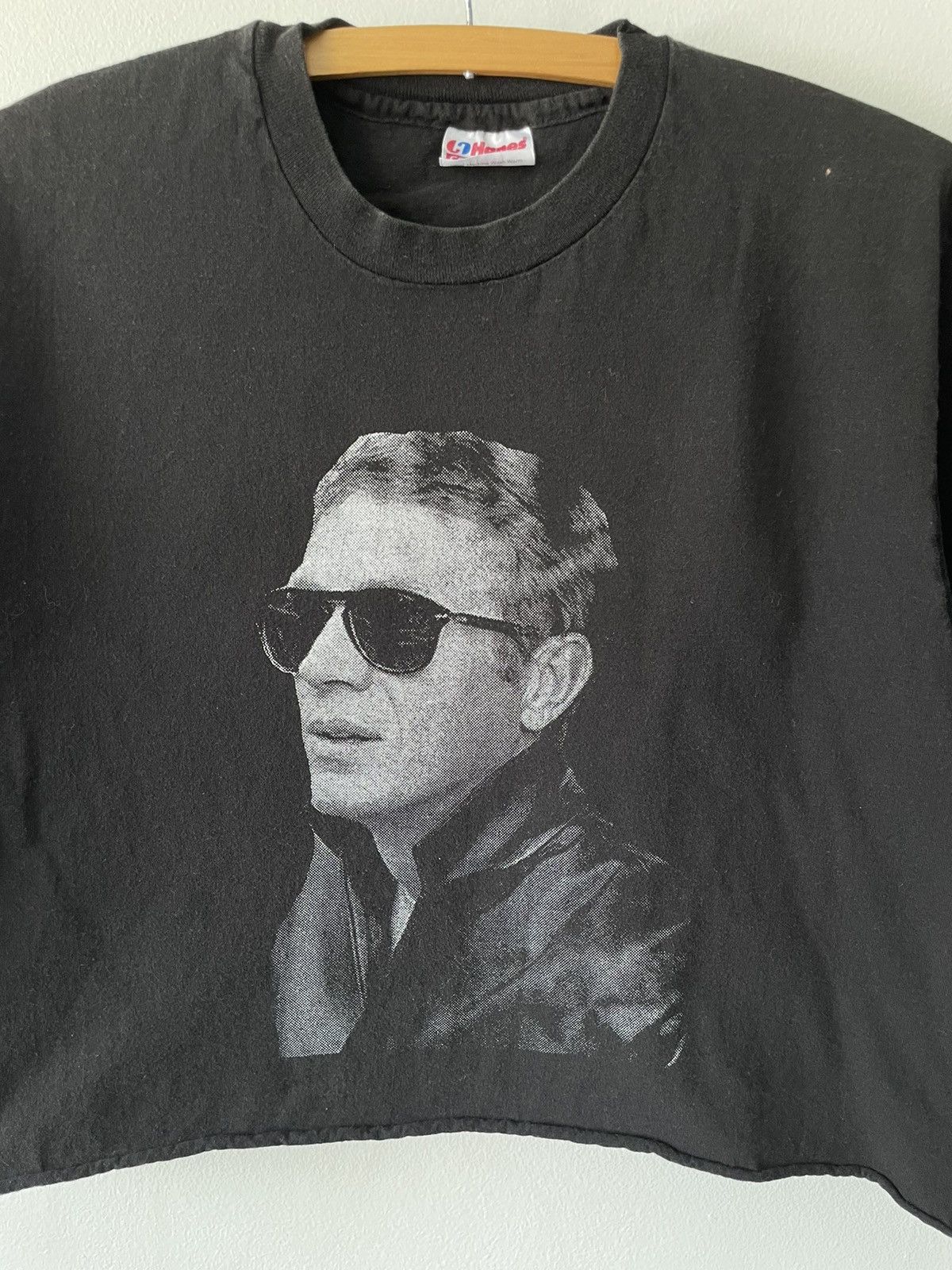 Hanes × Vintage Vintage 80s Steve McQueen Cropped t Size US L / EU 52-54 / 3 - 2 Thumbnail