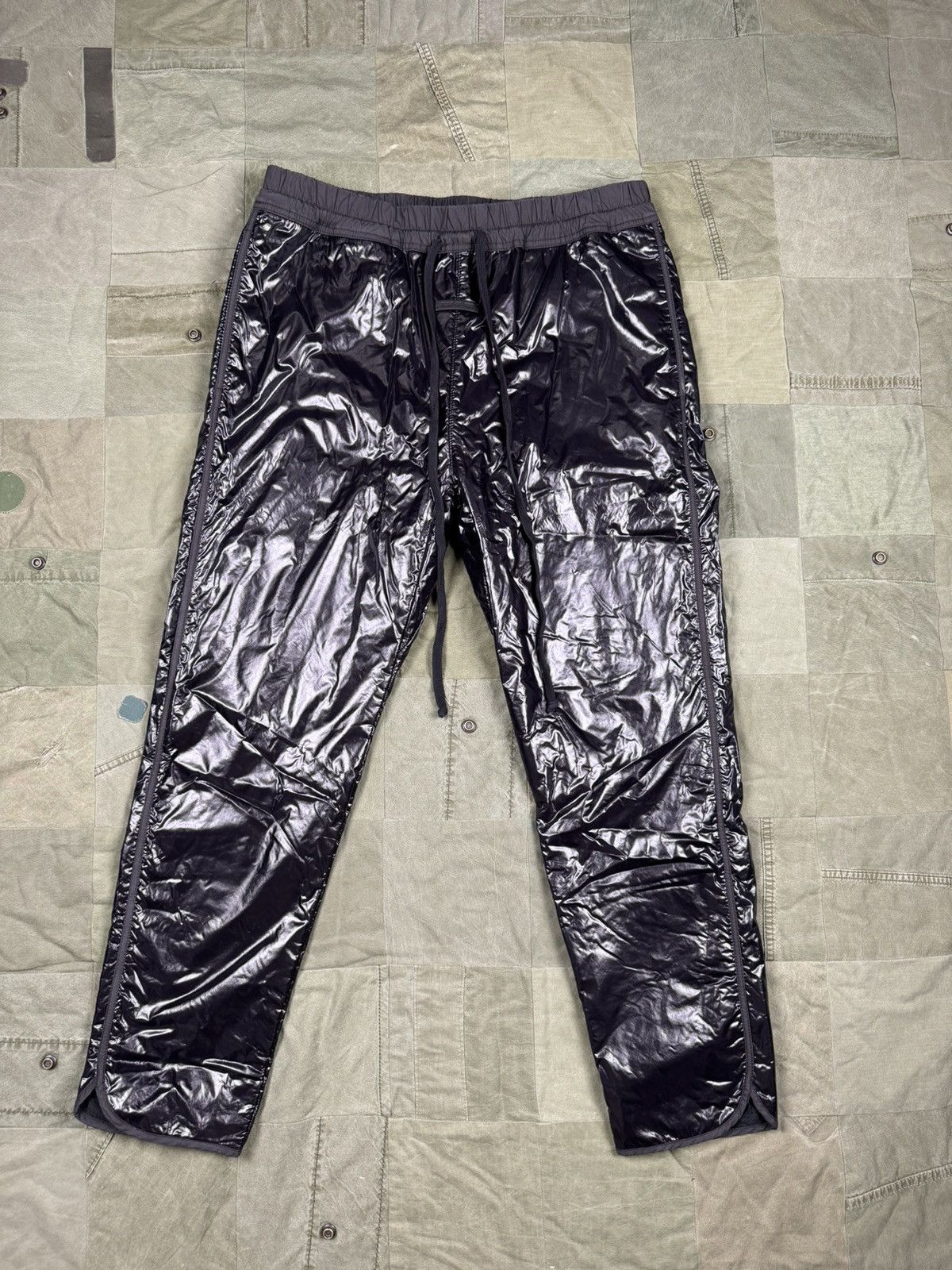 image of Fear Of God Faux Leather Trackpants in Black, Men's (Size 34)