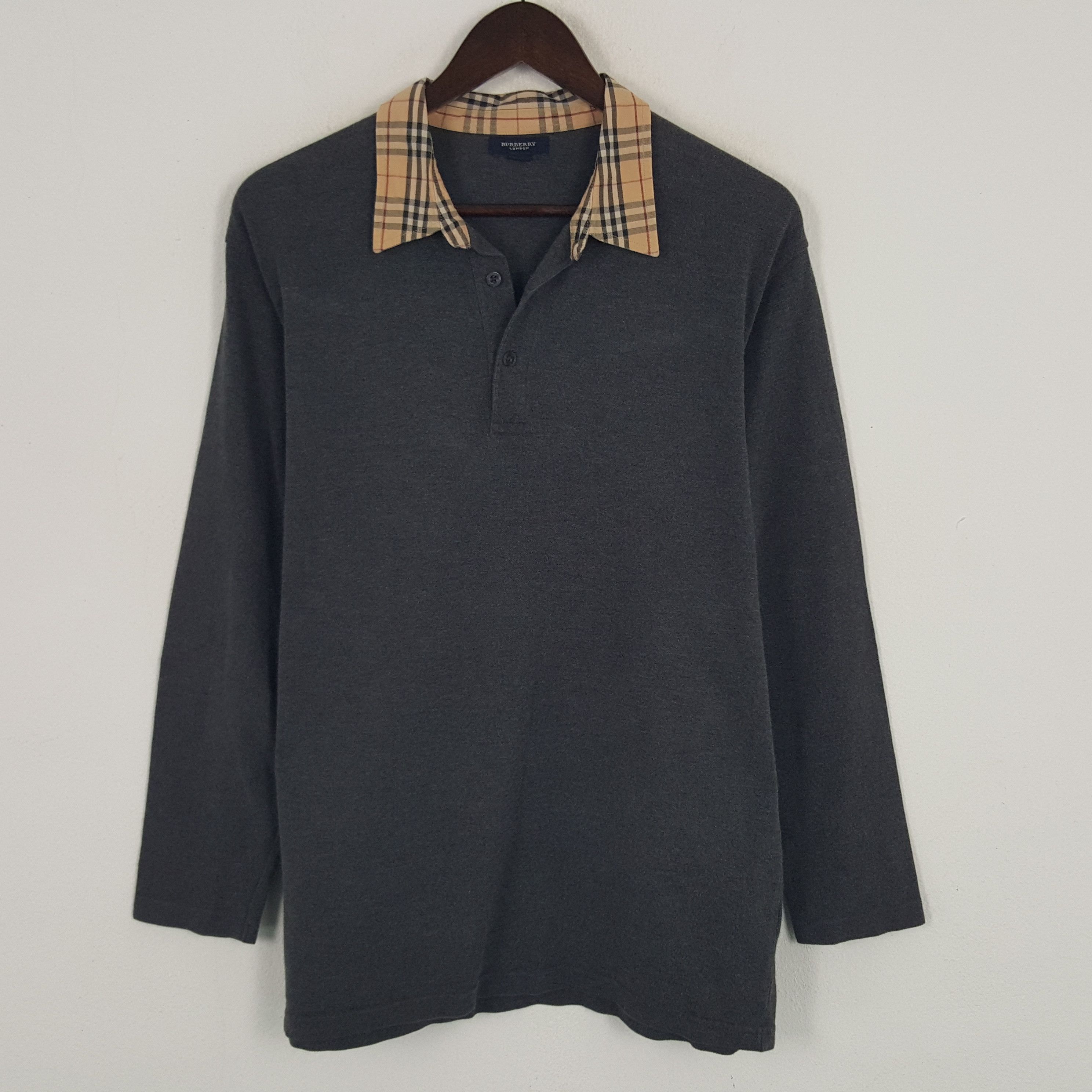 Burberry × Vintage Vintage Burberry London Polos Shirt Size US L / EU 52-54 / 3 - 1 Thumbnail