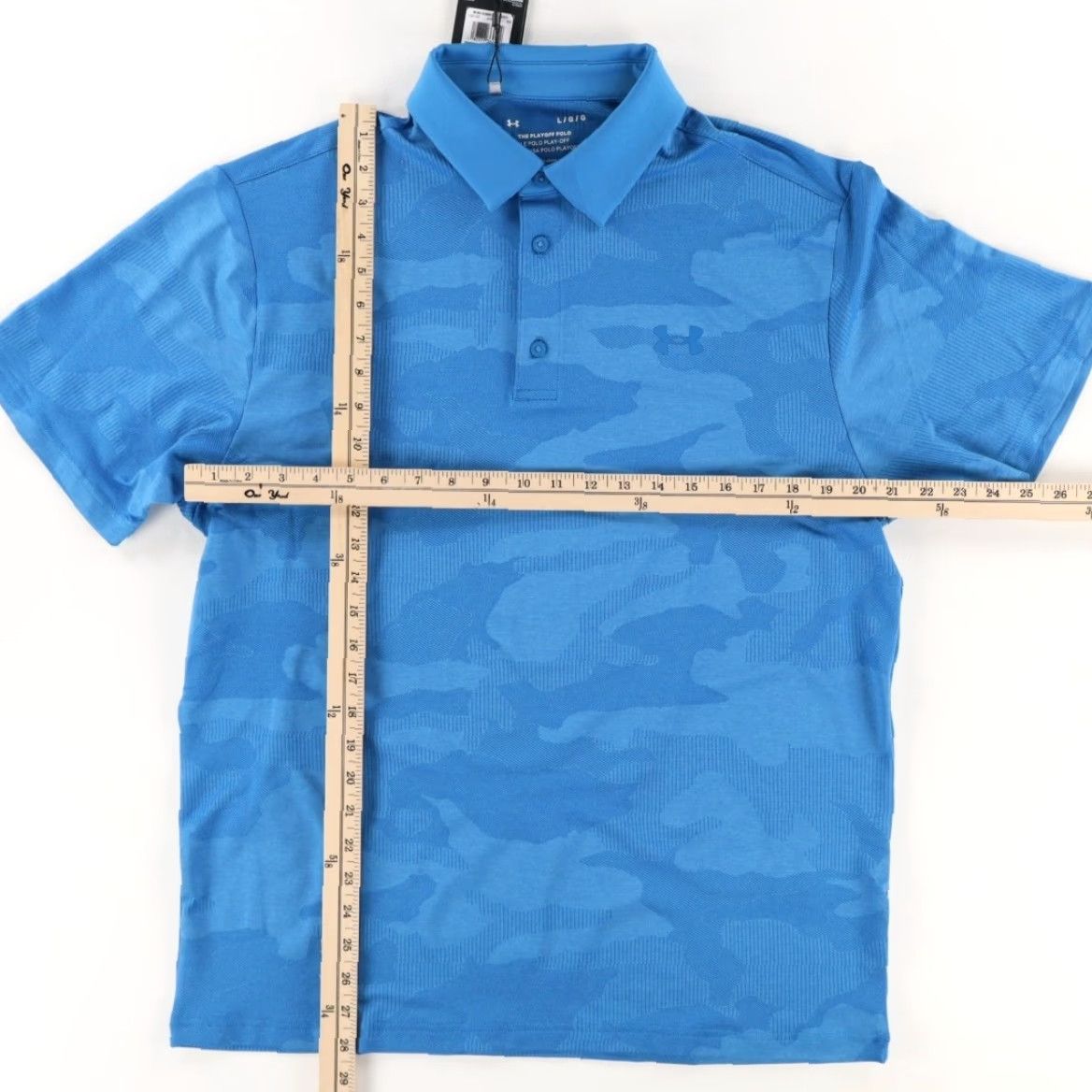 Under Armour Under Armour Playoff Jacquard Stretch Camouflage Polo Shirt Blue Men's L Size US L / EU 52-54 / 3 - 3 Thumbnail