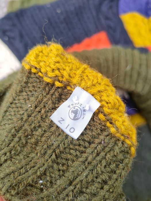 Handmade DL Japan Art Patchwork handmade cable knitwear #S2803T Size US M / EU 48-50 / 2 - 7 Thumbnail